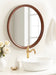Round Mirror Dark Brown 30" Diameter 6