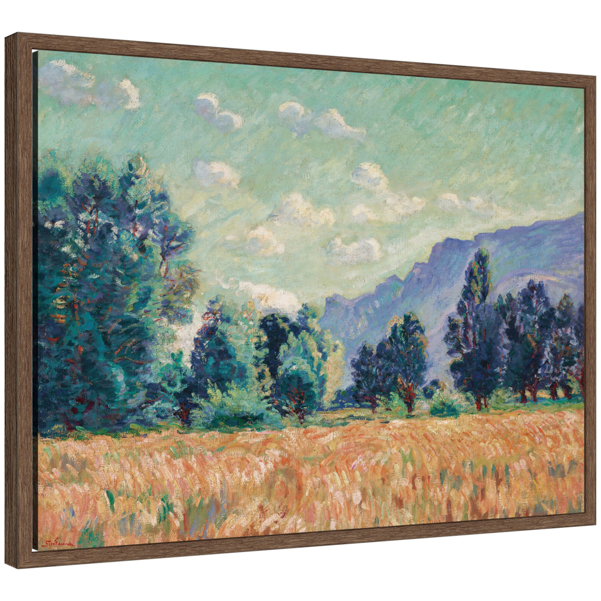 Framed Canvas 24x18 Sylvie Walnut 1