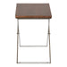 Side Table Walnut Brown Silver 20x14x20 6