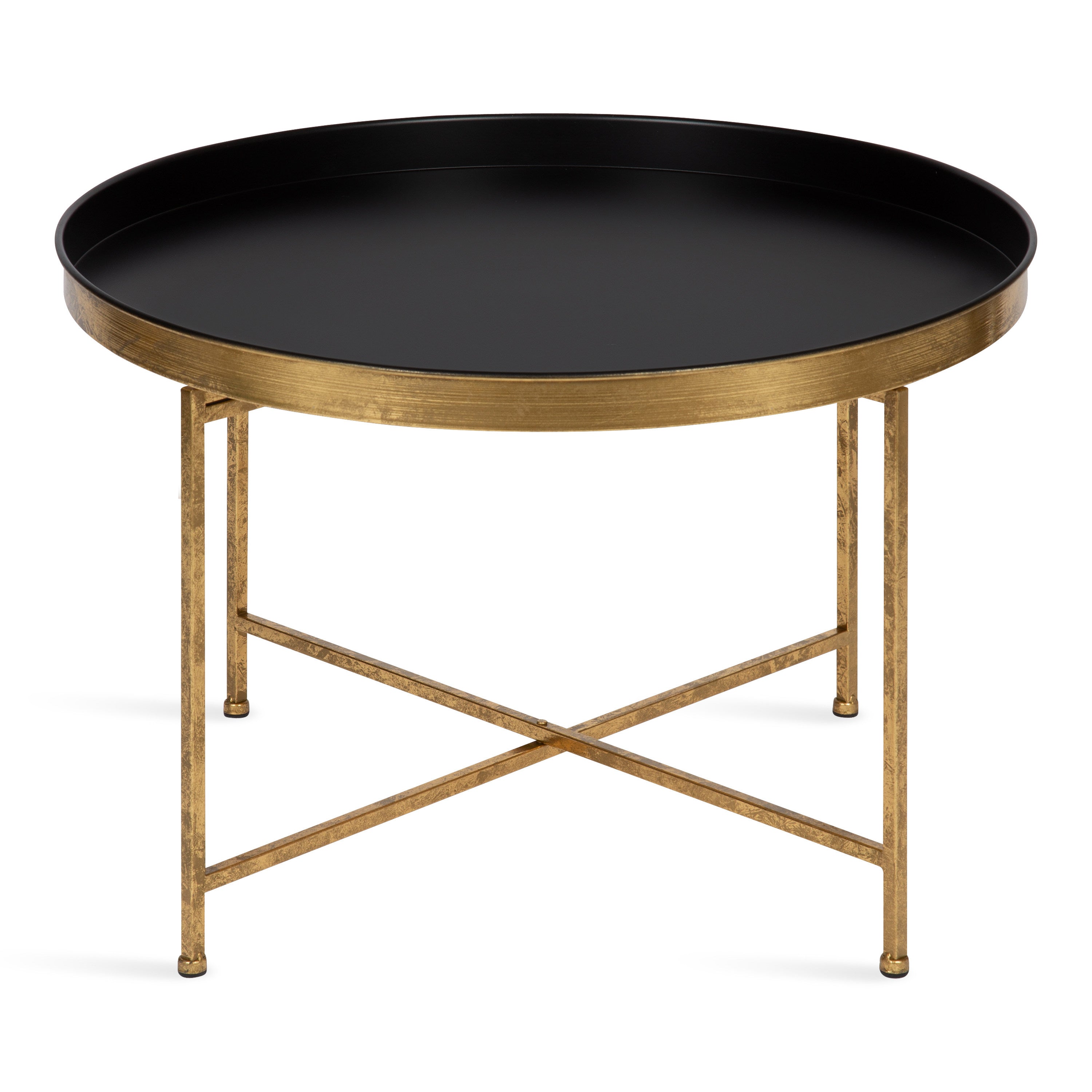 Coffee Table Black Gold 28.25x28.25x19 3