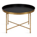 Coffee Table Black Gold 28.25x28.25x19 3