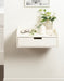 Floating Side Table White 18x12x7 8