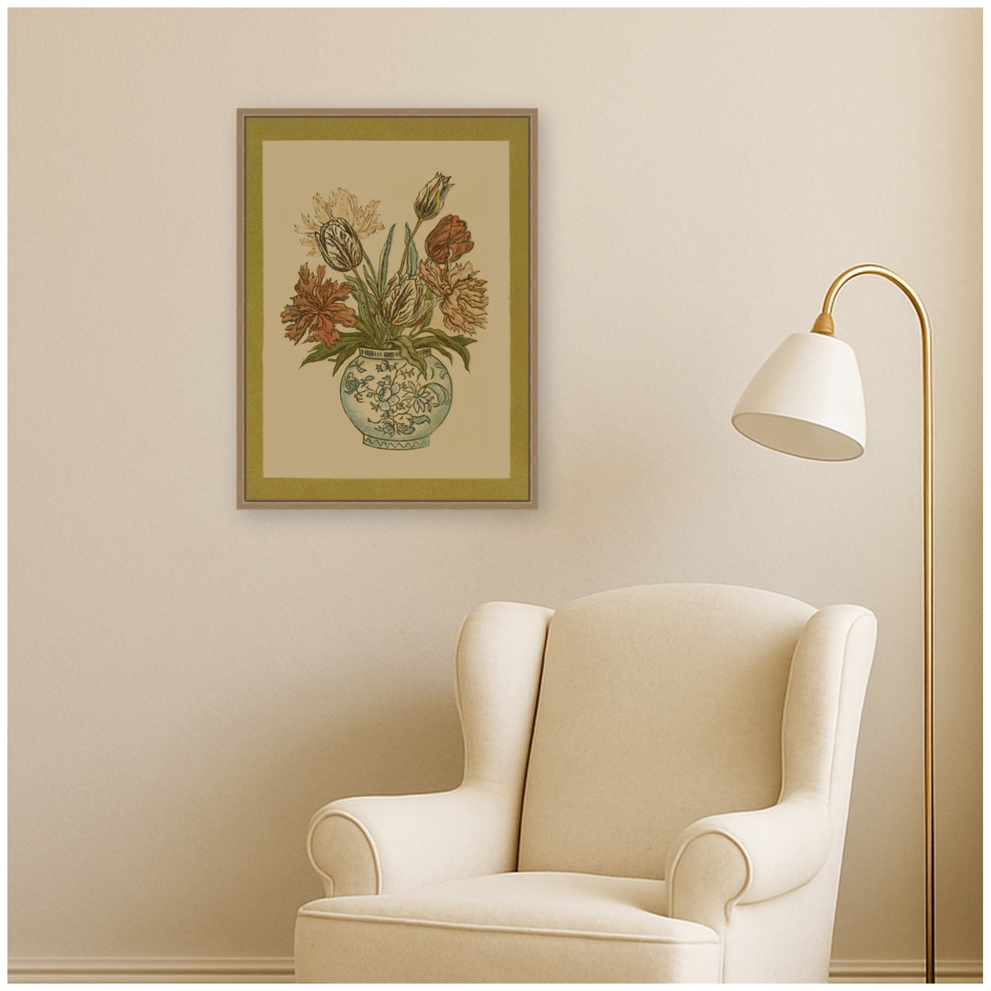Framed Canvas 18x24 Sylvie Dark Gold 6