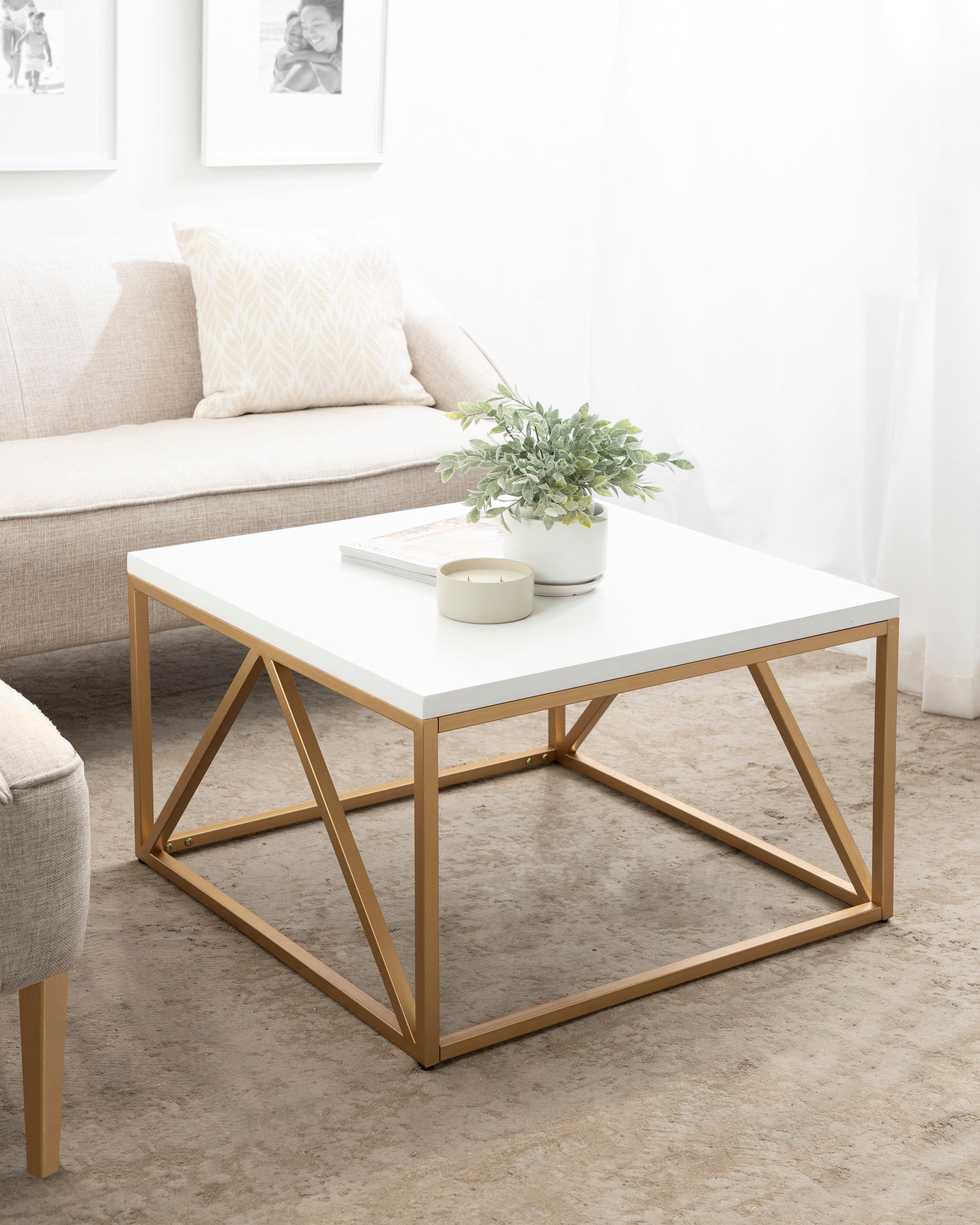 Kaya Wood and Metal Coffee Table