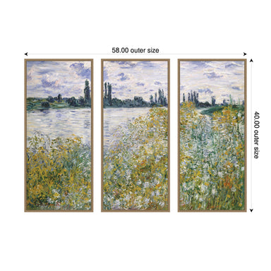 Art Set 3 Piece Set 18x40 Sylvie Dark Gold 2