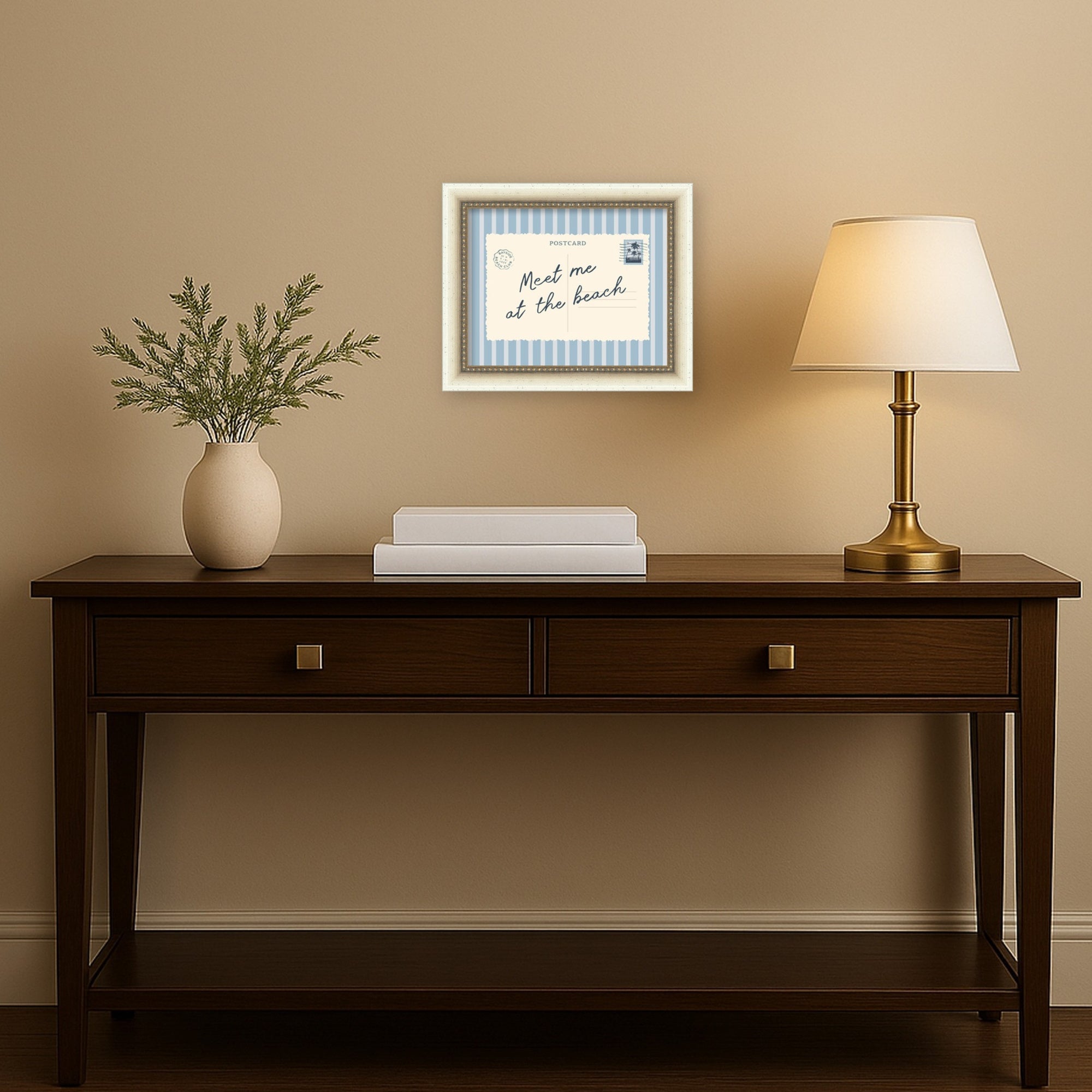Mounted Canvas 12x10 Blue Belmont Distress White 5