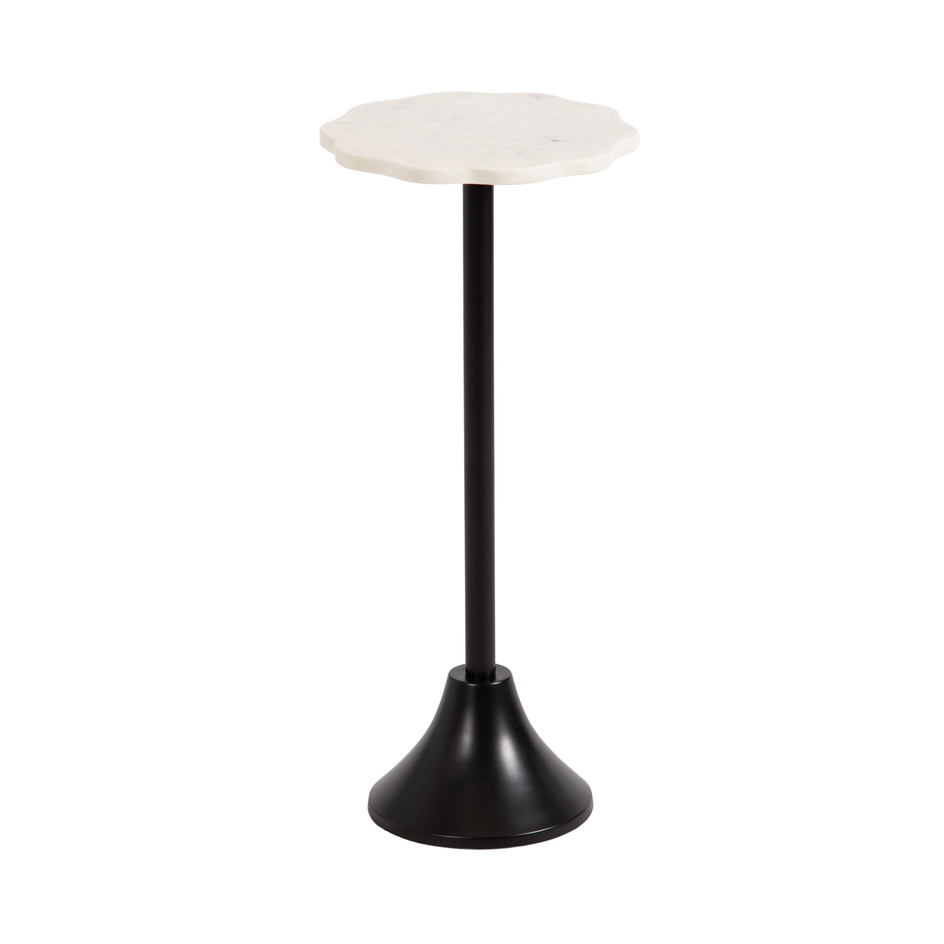Side Table White Black 10x10x23 1