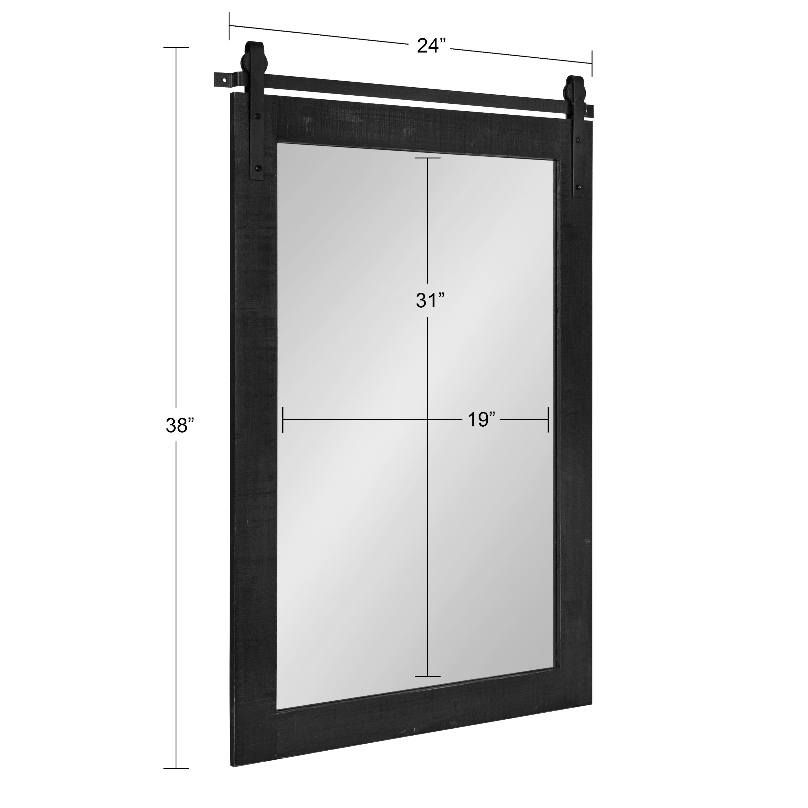 Rectangle Mirror Black 24x38 5