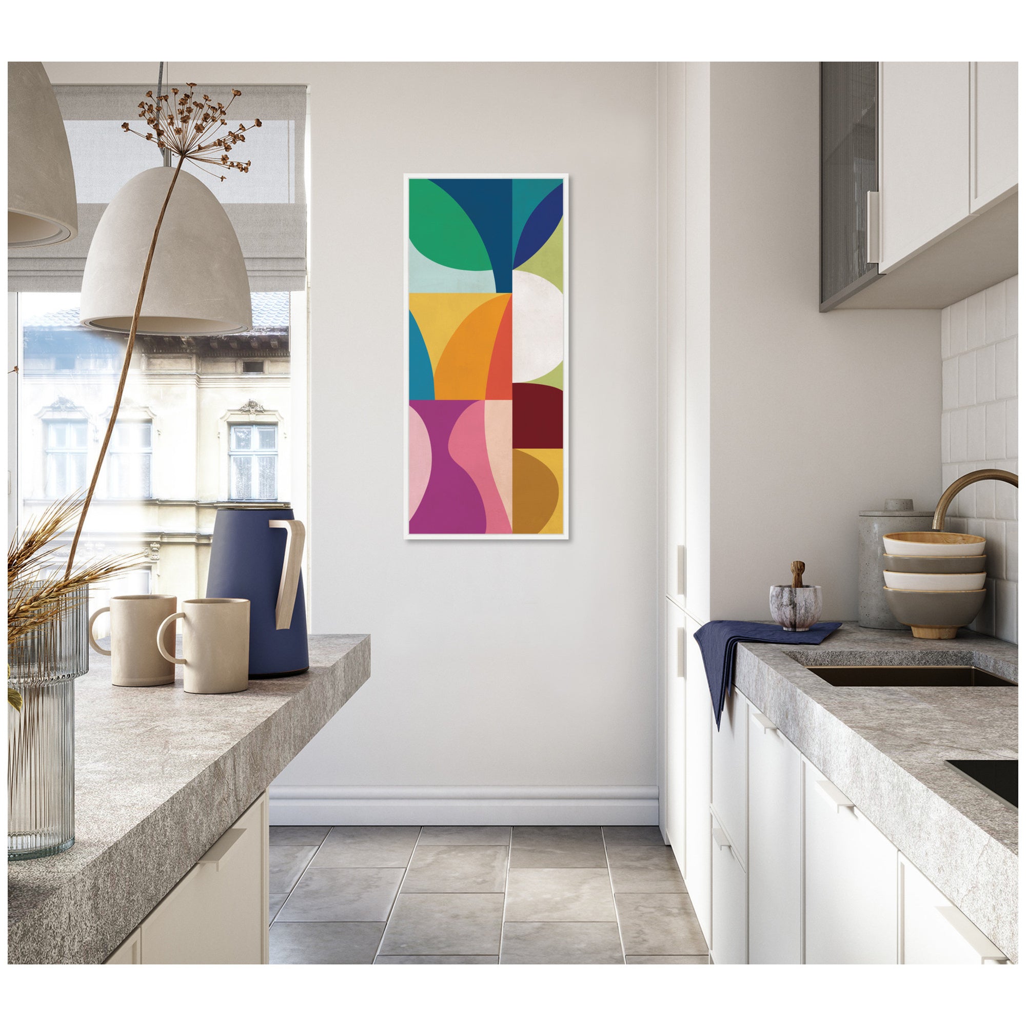 Framed Canvas Sylvie White 18x40 7