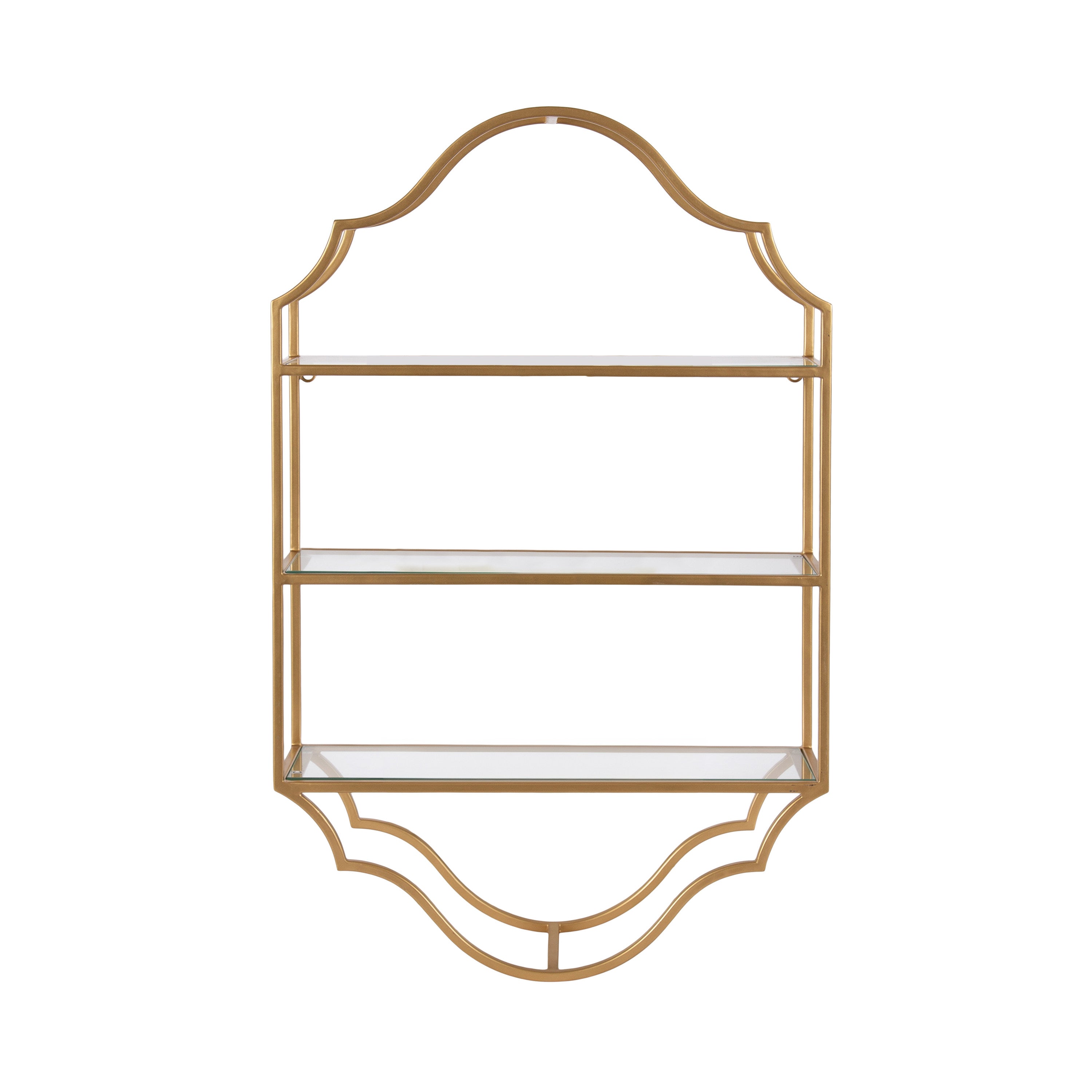 Accent Shelf Gold 20x6x32 5