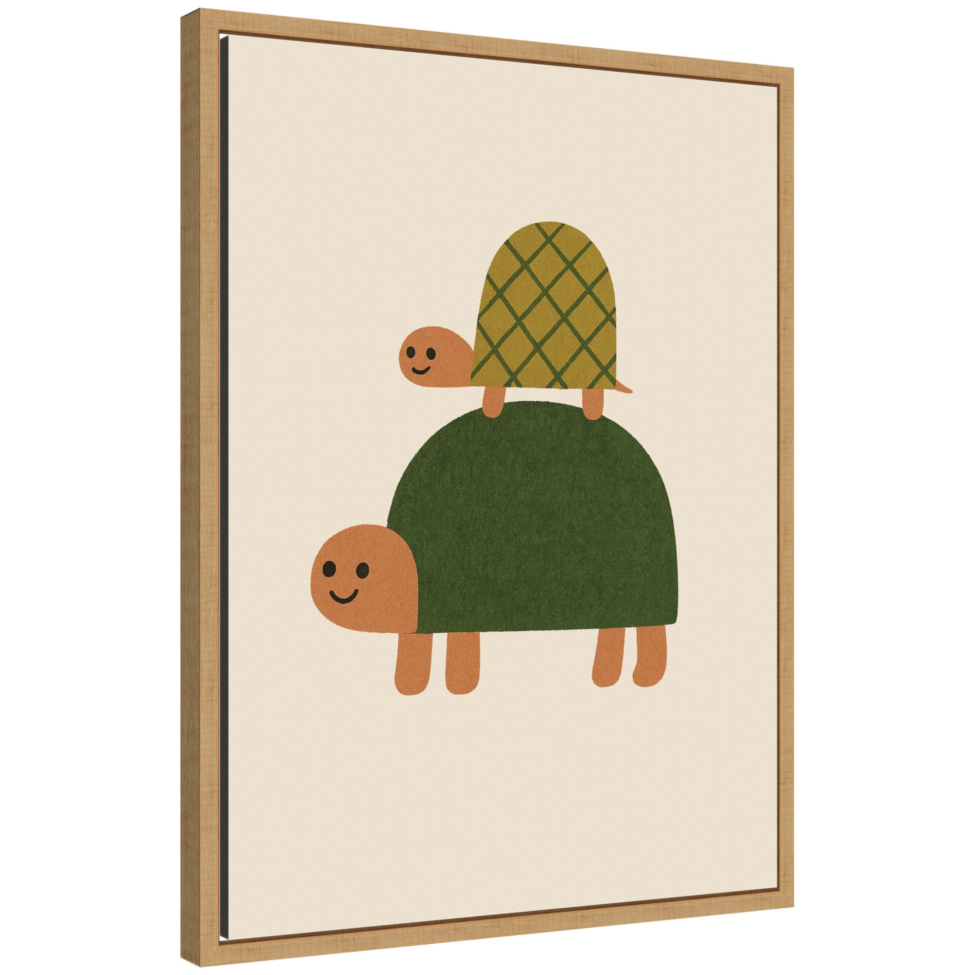 Tortoise by Laura Moss Framed Canvas Wall Art Print
