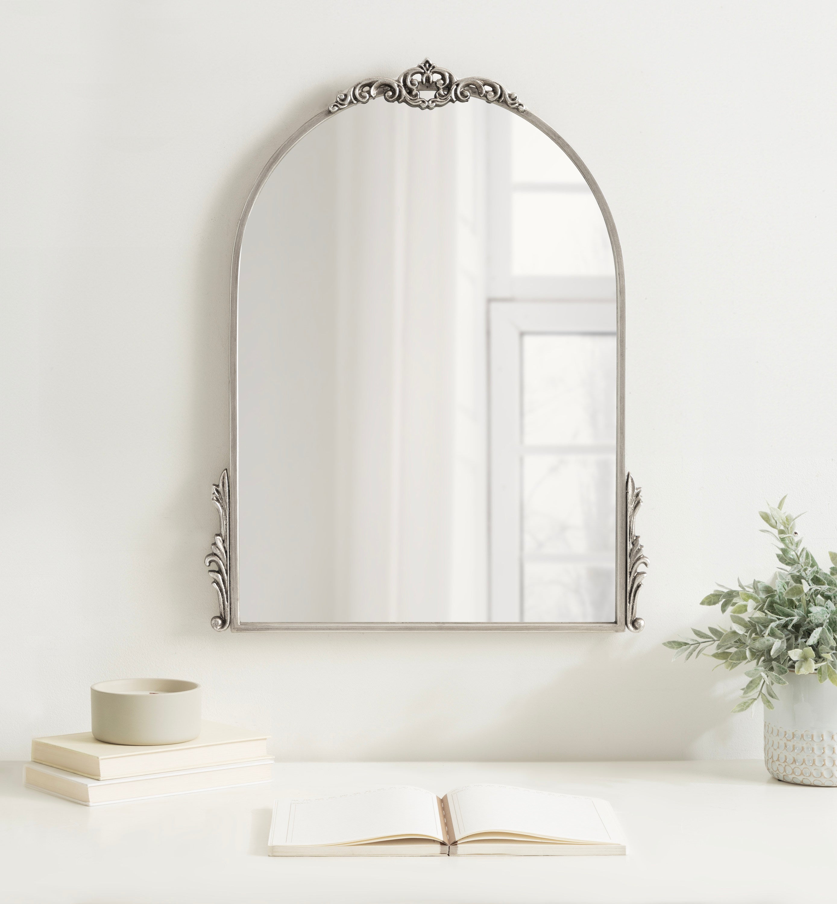 Arch Mirror Silver 21x26 7