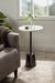 Side Table White Pewter 14x14x24 6