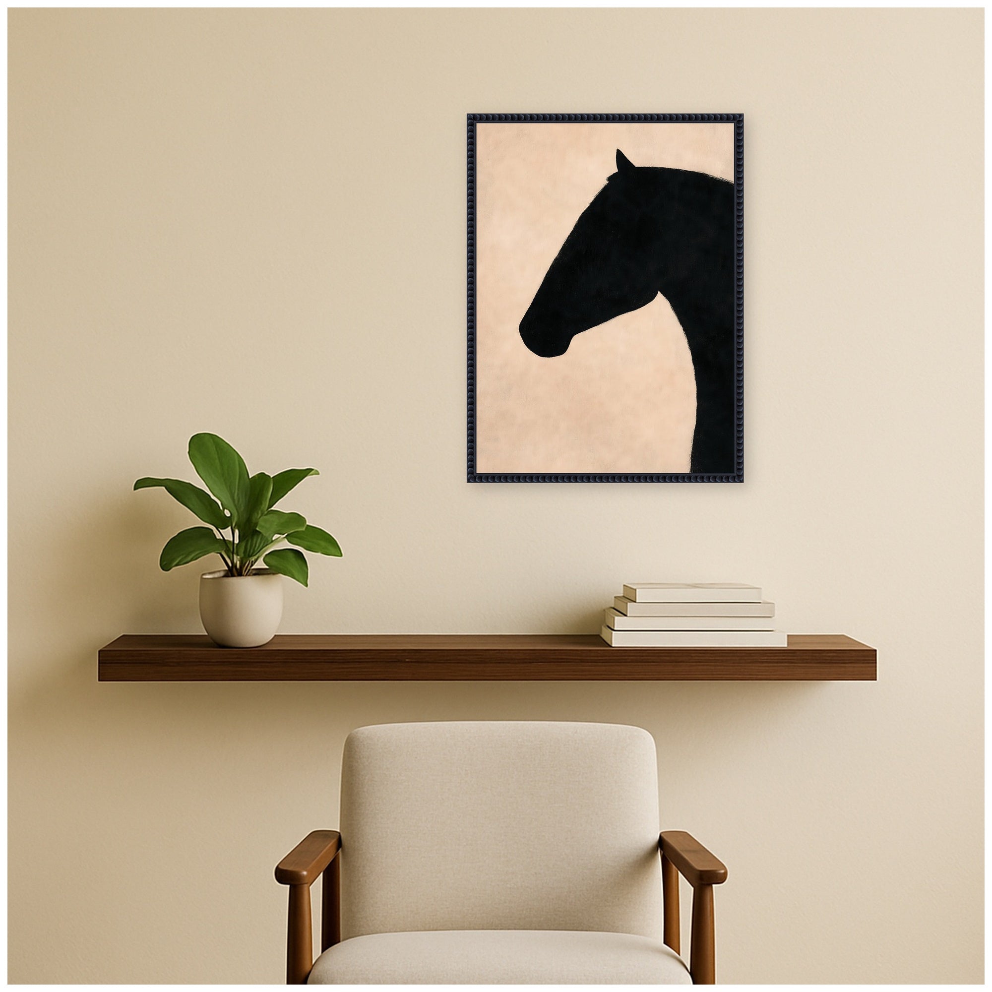 Framed Canvas 18x24 Sylvie Beaded Black 6