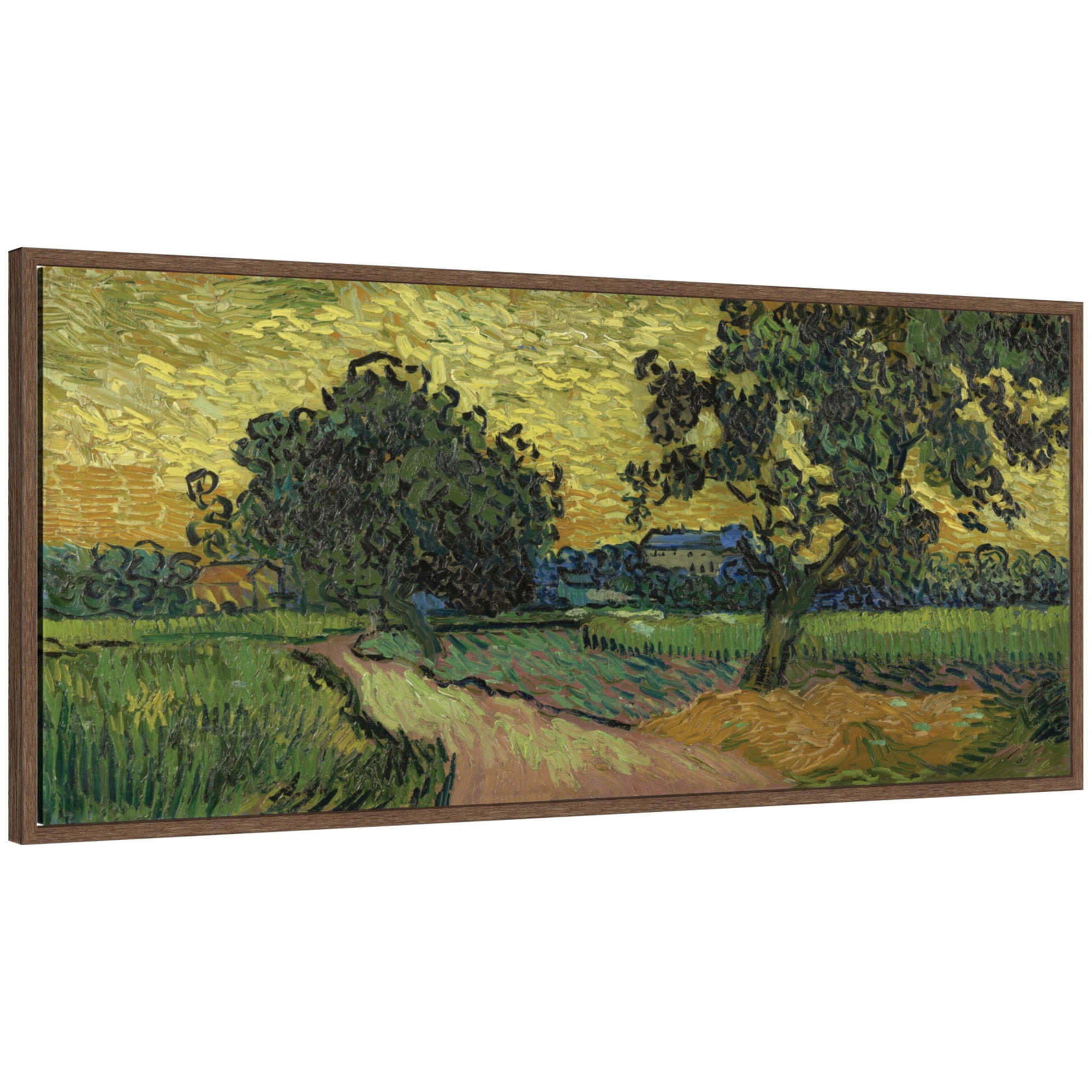 Framed Canvas 40x18 Sylvie Walnut 1