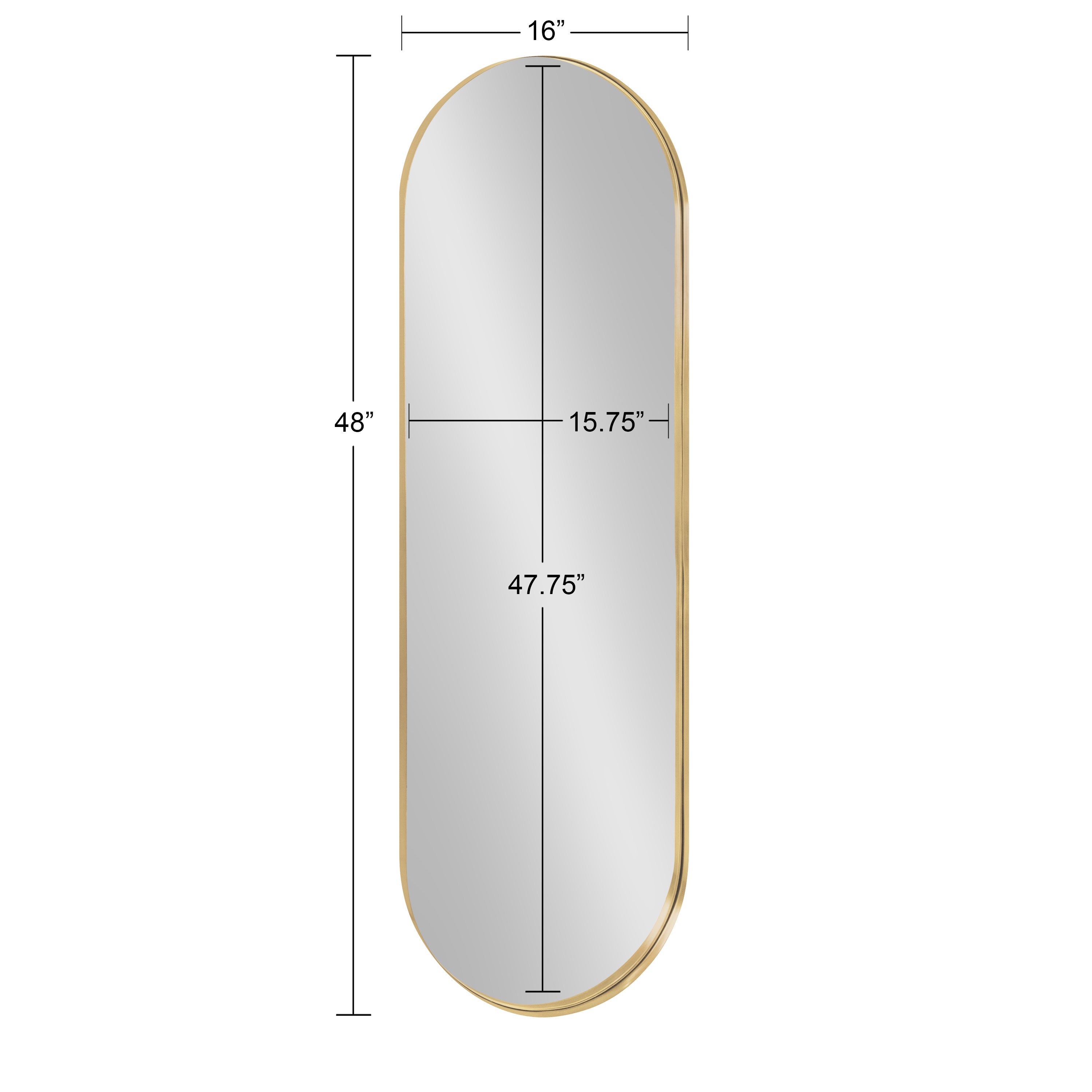 Rollo Capsule Framed Wall Mirror