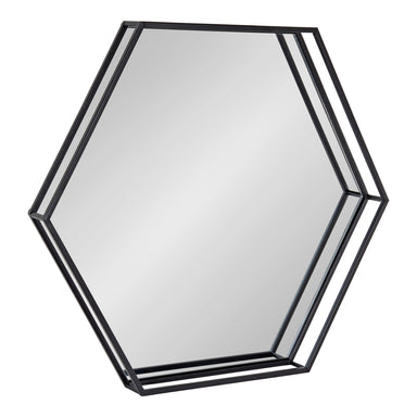 Hexagon Mirror Black 26x30 1