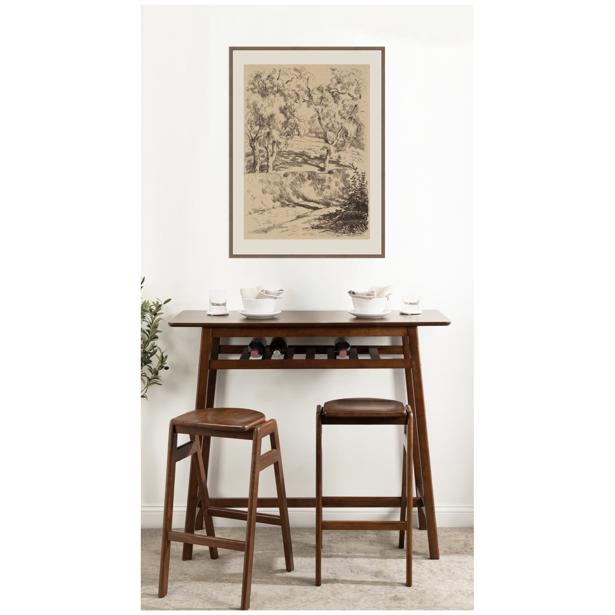 Near Brantome 1928 Roger Fry by Nostalgia Prints Framed Canvas Wall Art Print