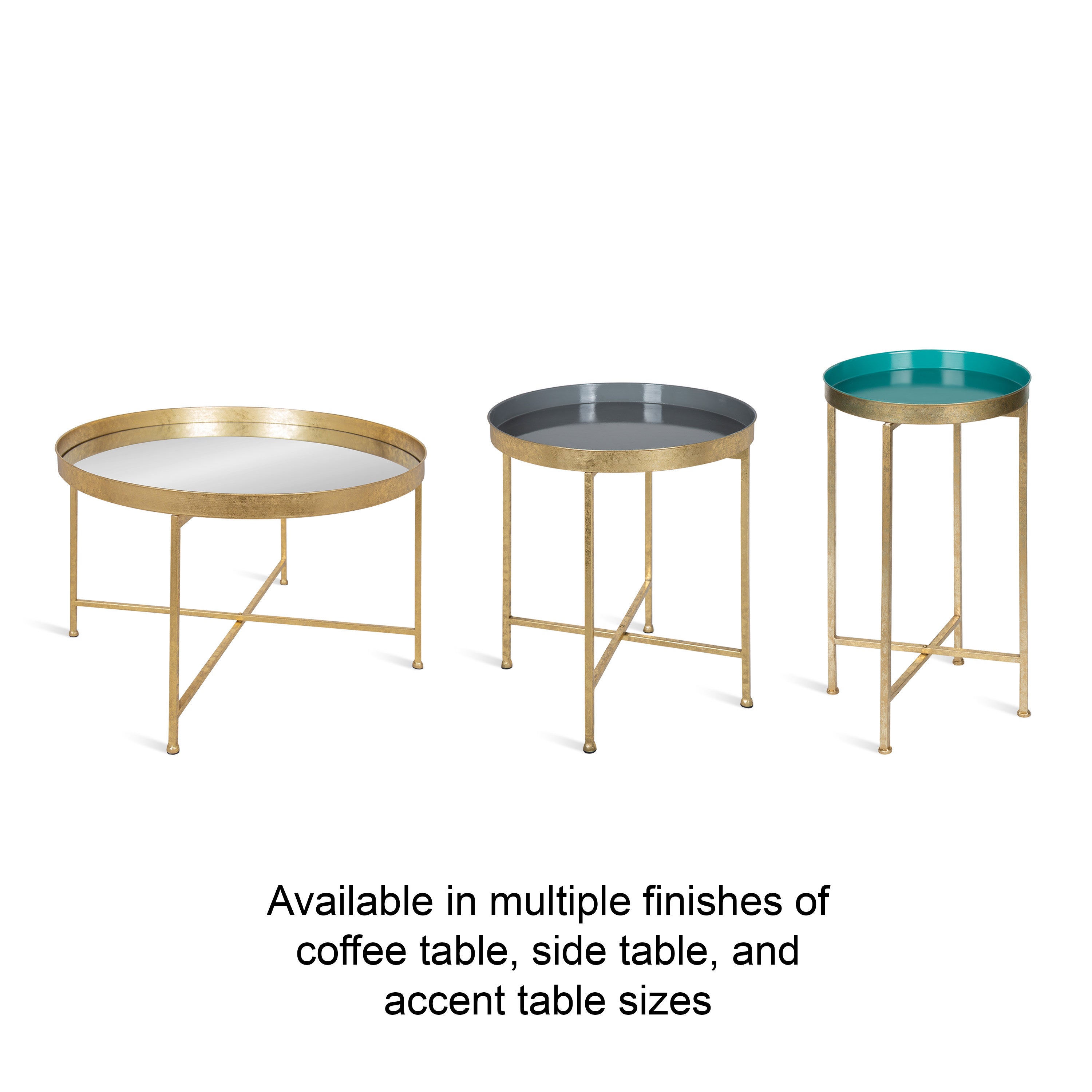 Side Table Gold Mirror 18.25x18.25x22 6