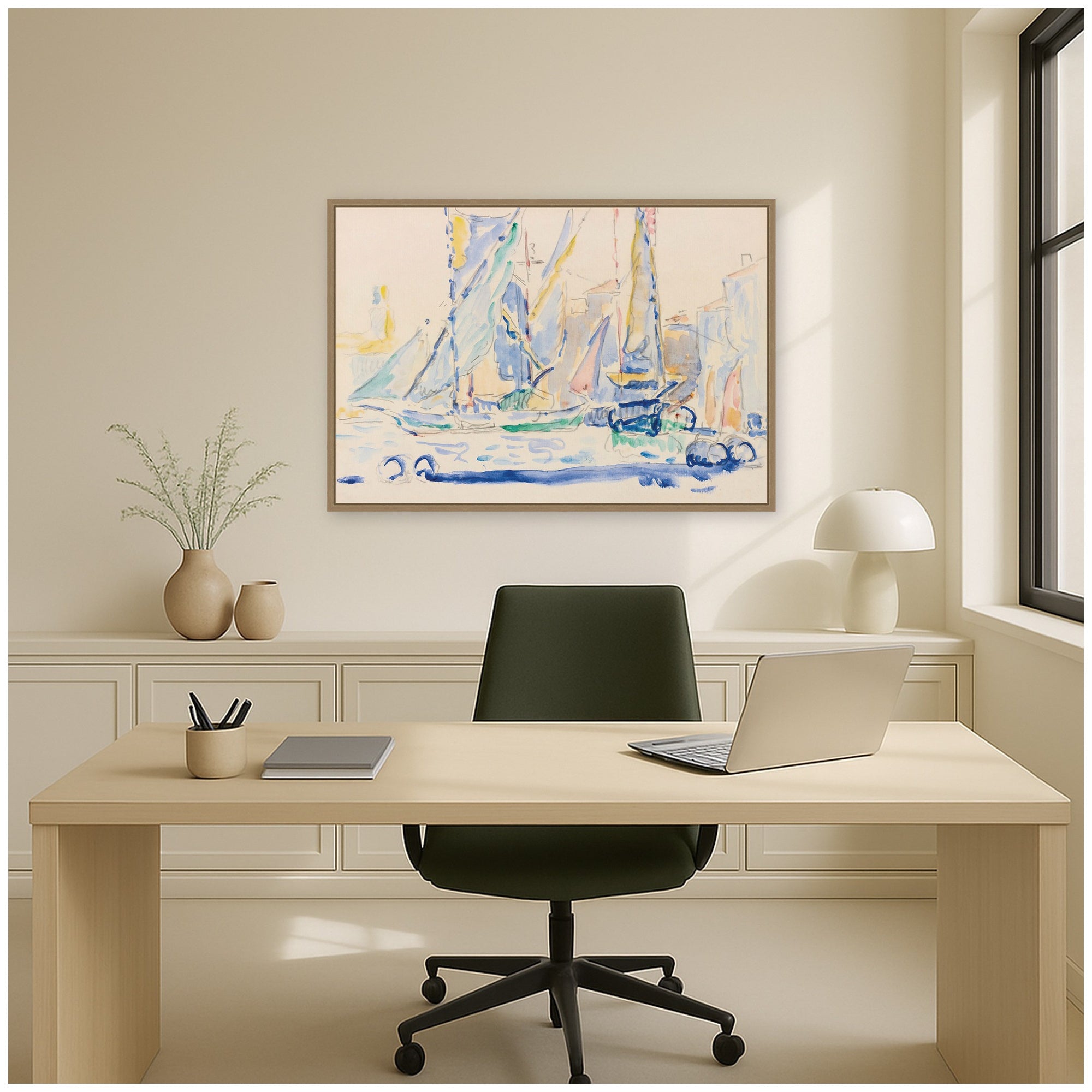 Framed Canvas 33x23 Sylvie Dark Gold 5