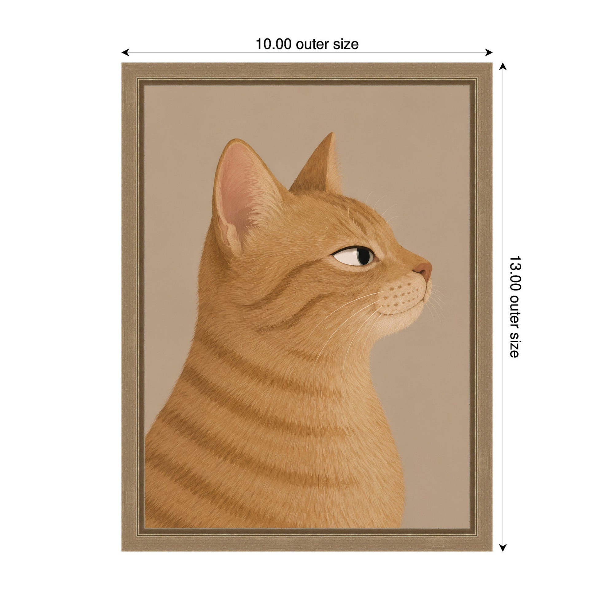 Framed Canvas 10x13 Sylvie Dark Gold 2