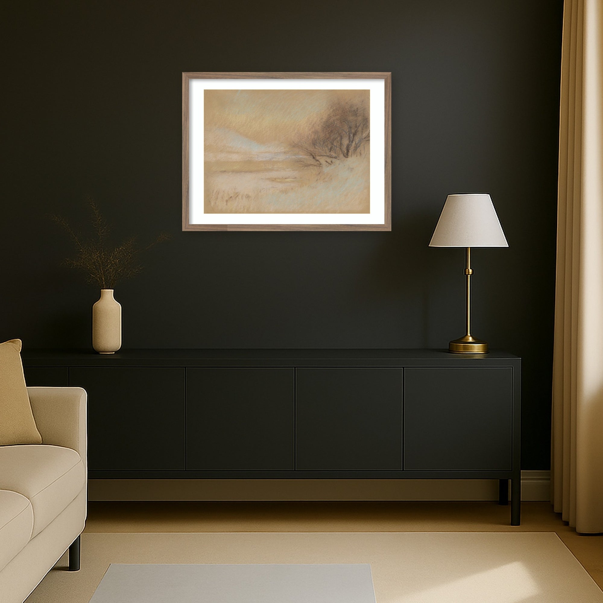 Framed Art Svelte Walnut 25x19 5