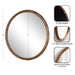 Round Mirror Rustic Brown 34" Diameter 2