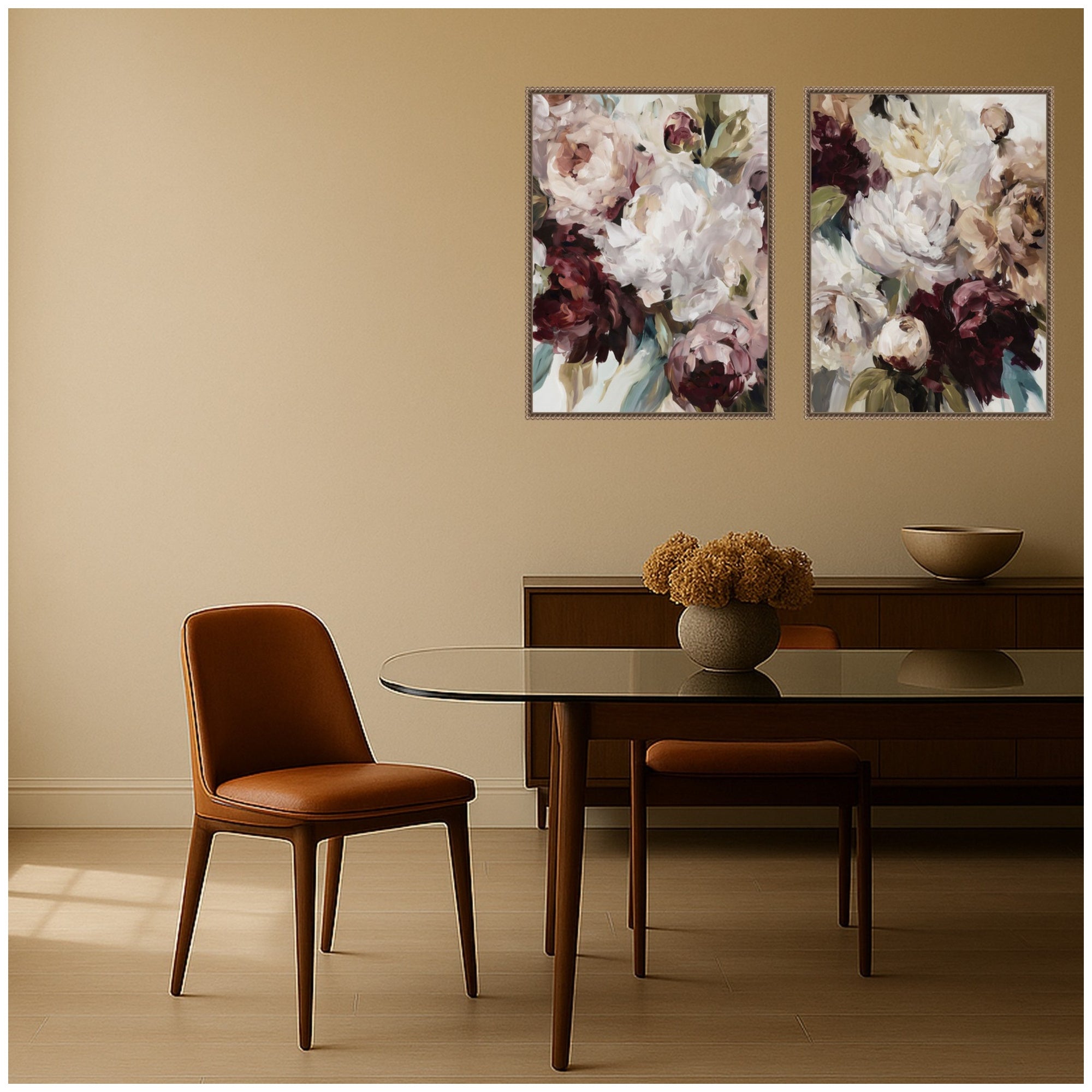 Art Set 2 Piece Set 18x24 Sylvie Beaded Dark Gold 7