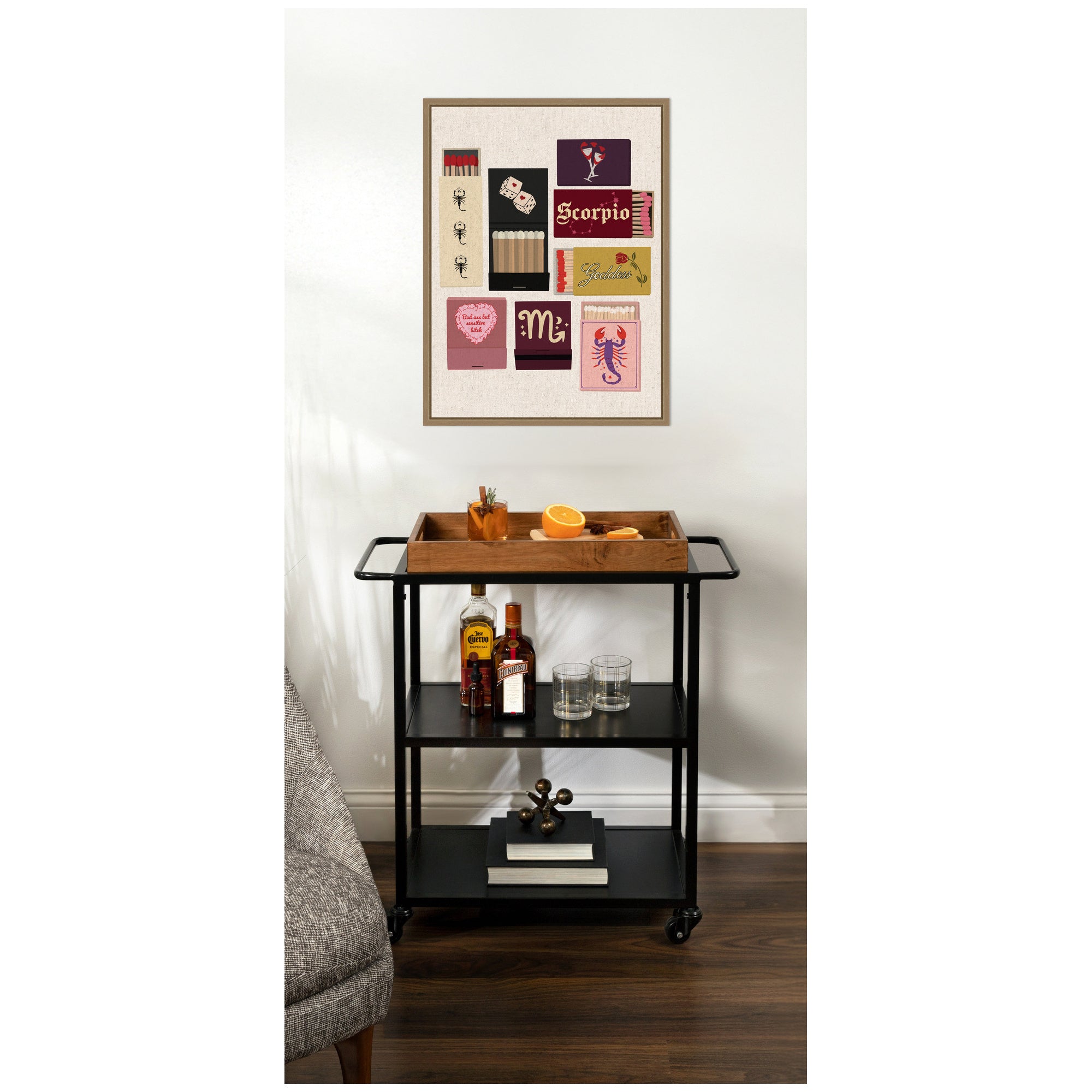 Scorpio Matchbooks by Megan Ryan Framed Canvas Wall Art Print