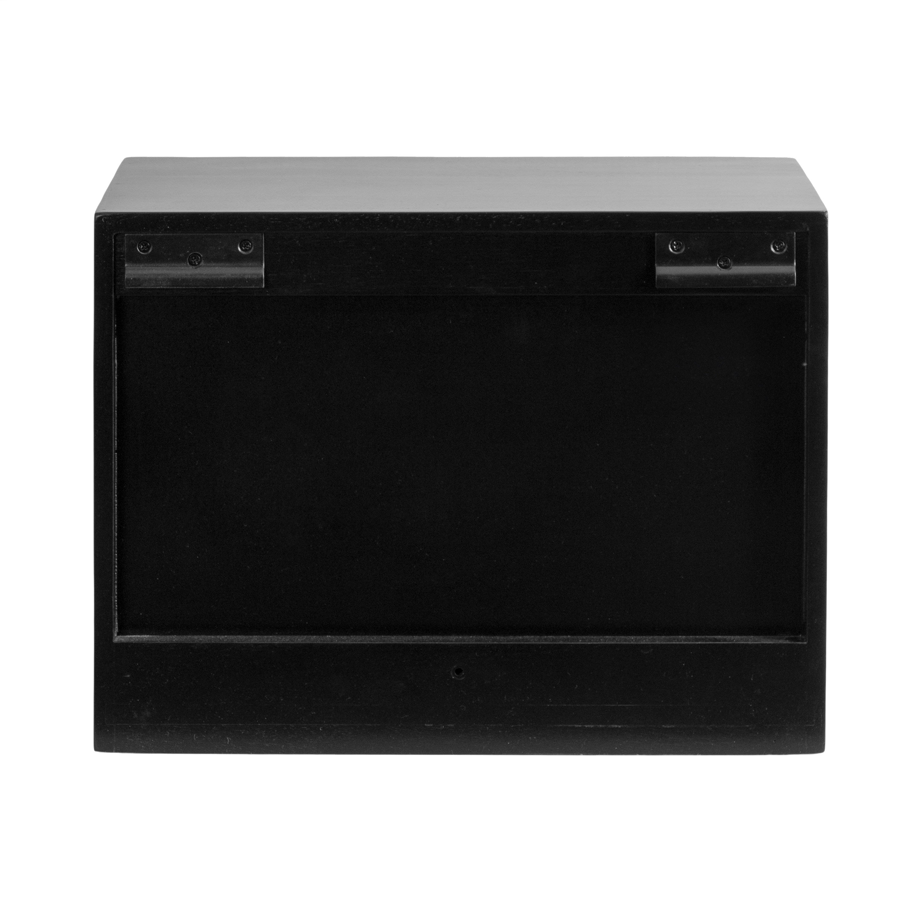 Floating Side Table Black 16x10x12 4