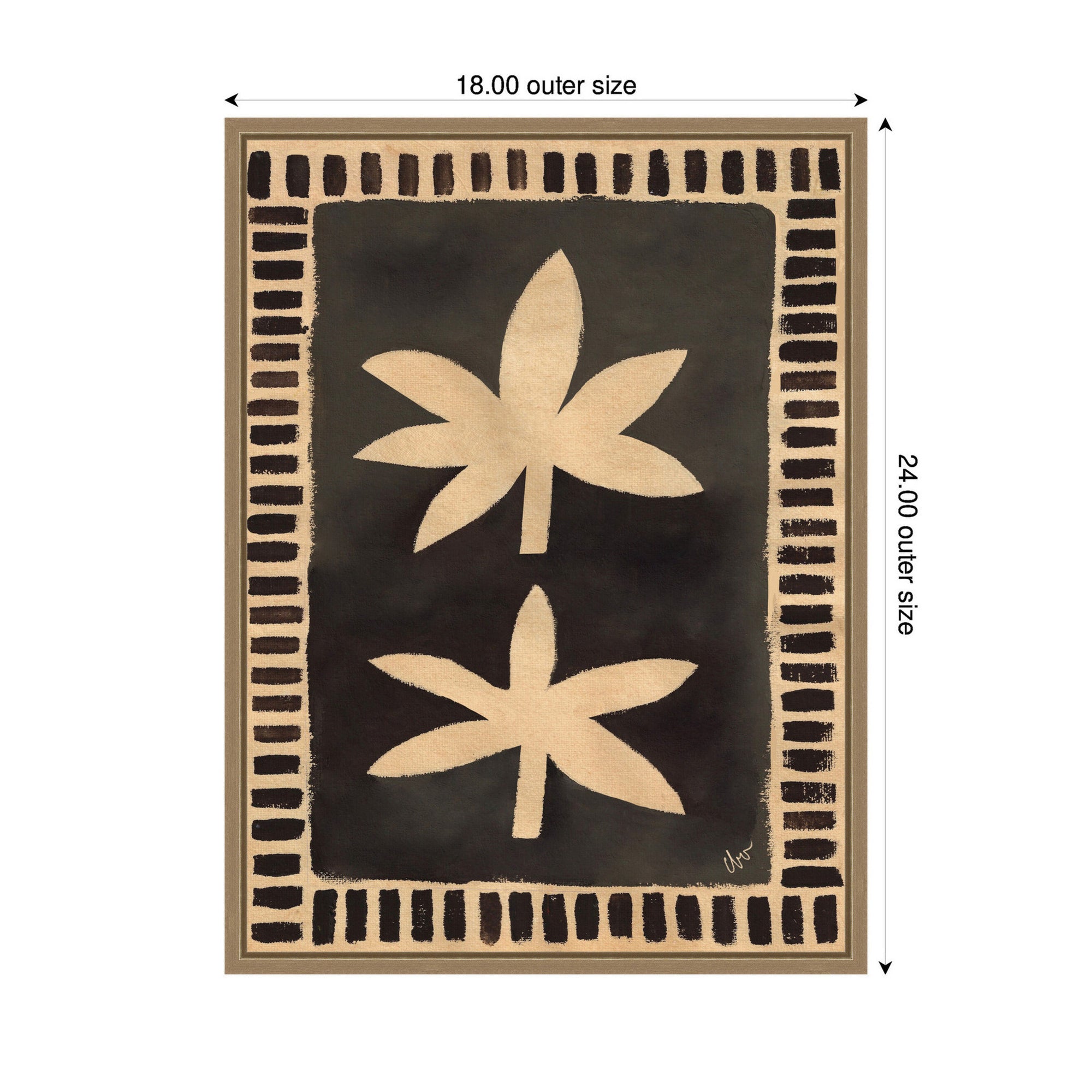 Framed Canvas 18x24 Sylvie Dark Gold 2