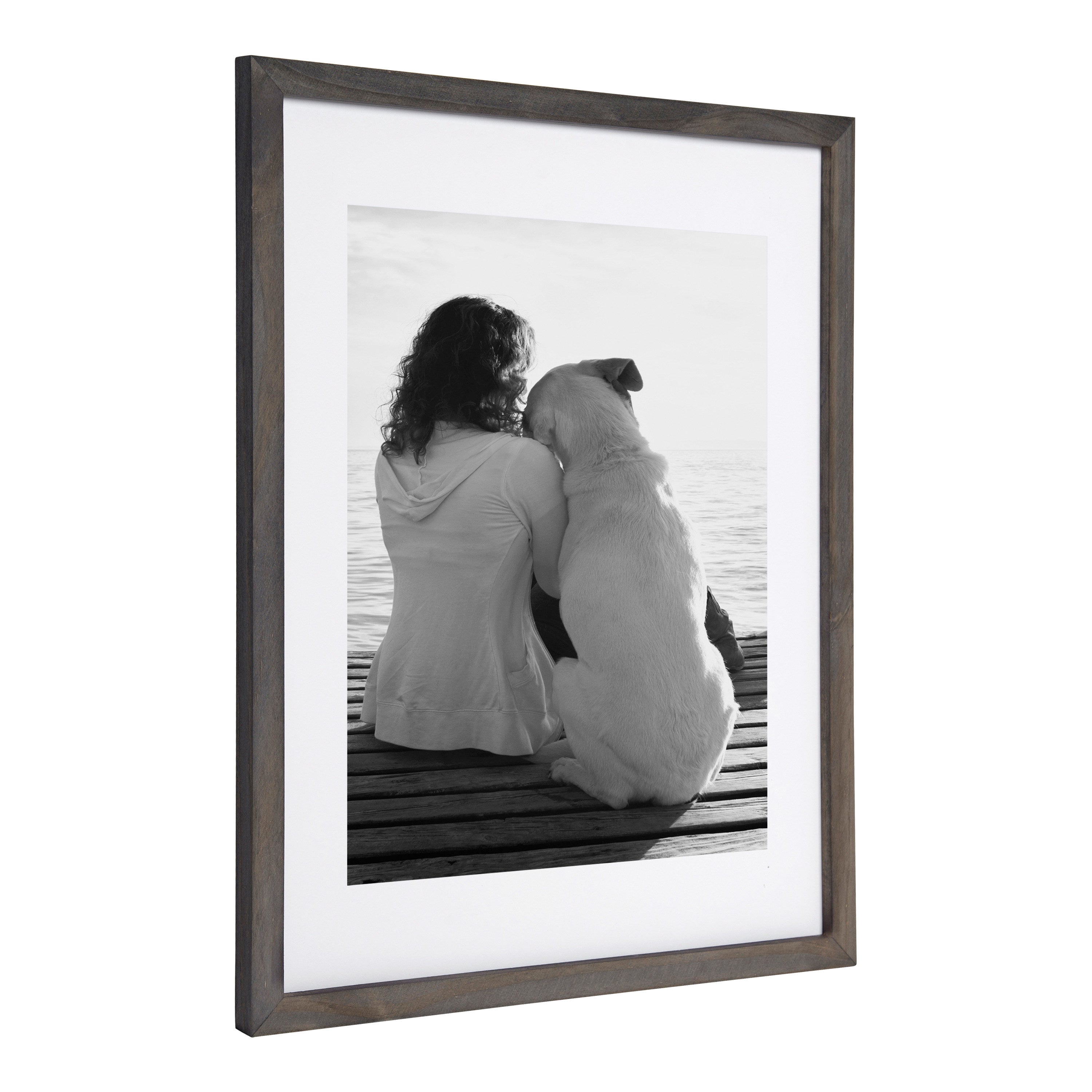Wall Frame Gray 14x18 matted to 11x14 3