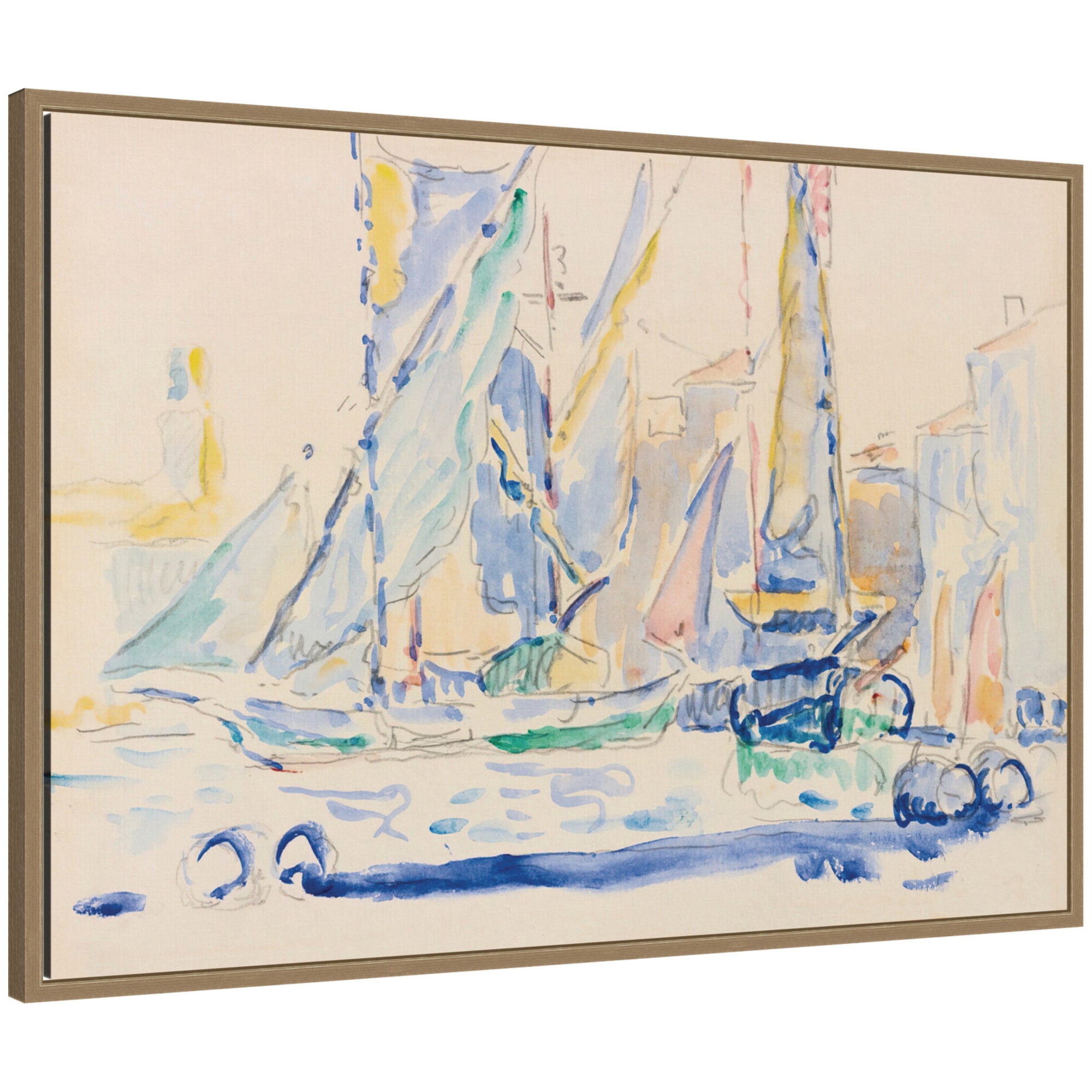 Framed Canvas 33x23 Sylvie Dark Gold 1