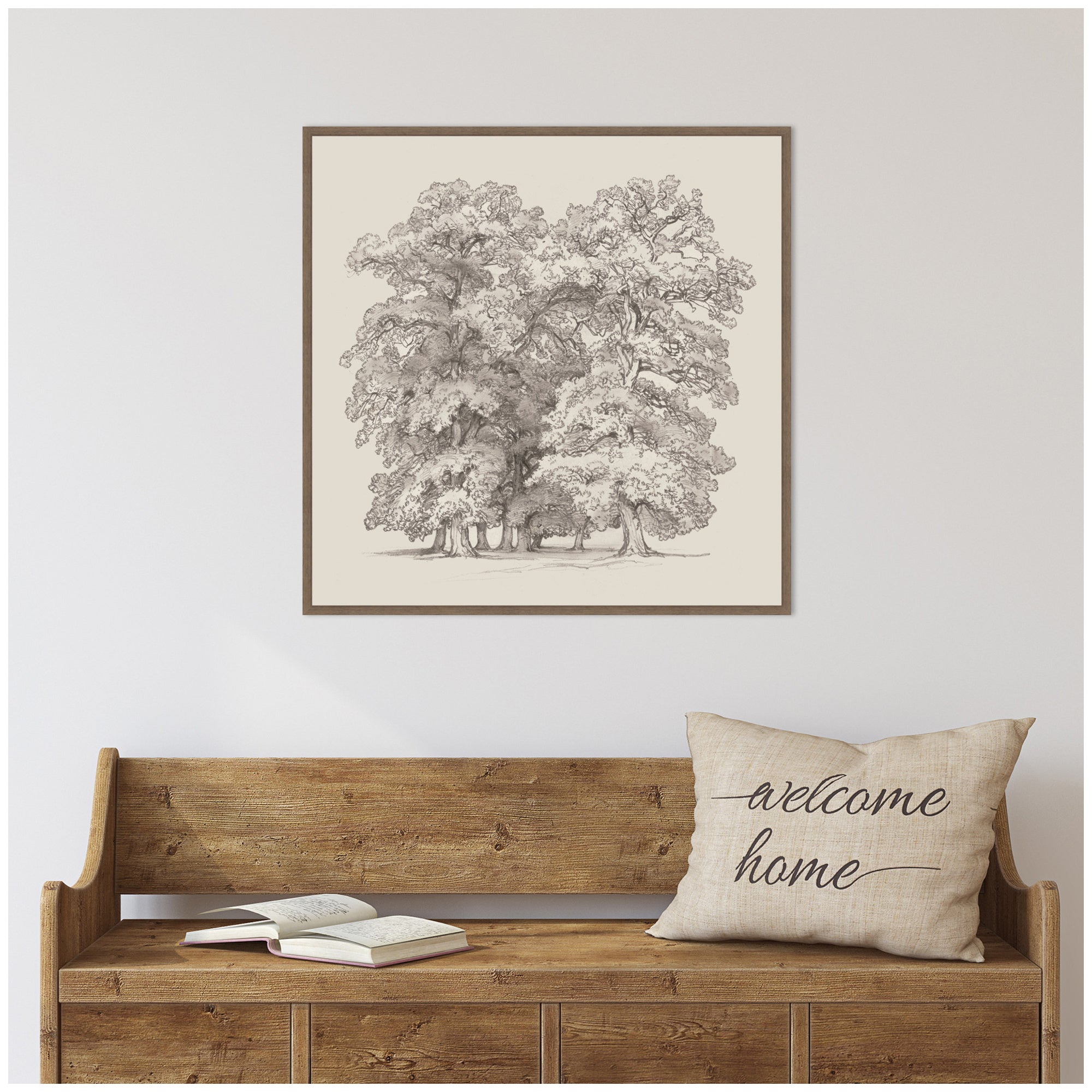 Framed Canvas 30 x 30 Sylvie Walnut 5