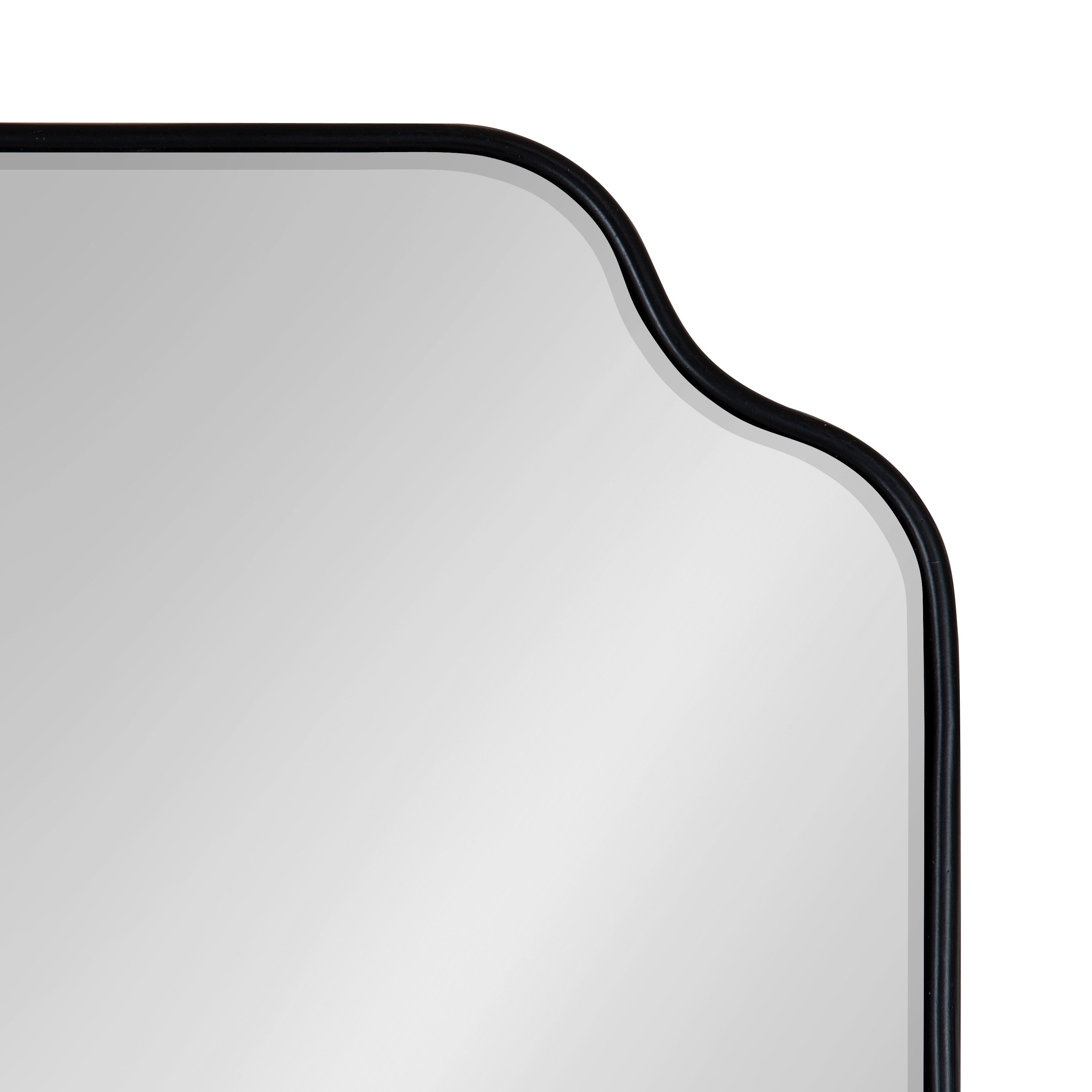 Scallop Mirror 24x36 Black 3