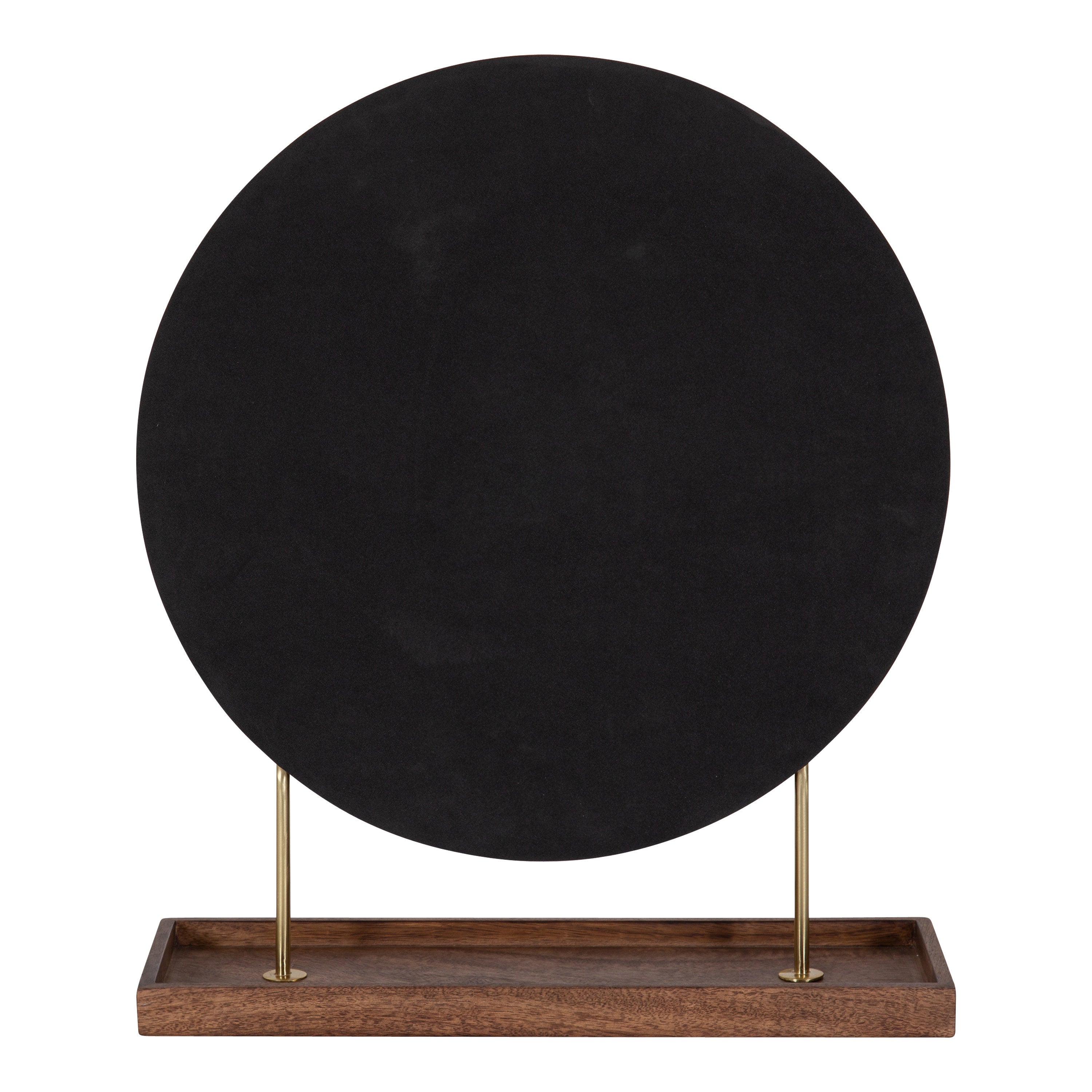 Tabletop Mirror Walnut Brown Gold 18x22 4