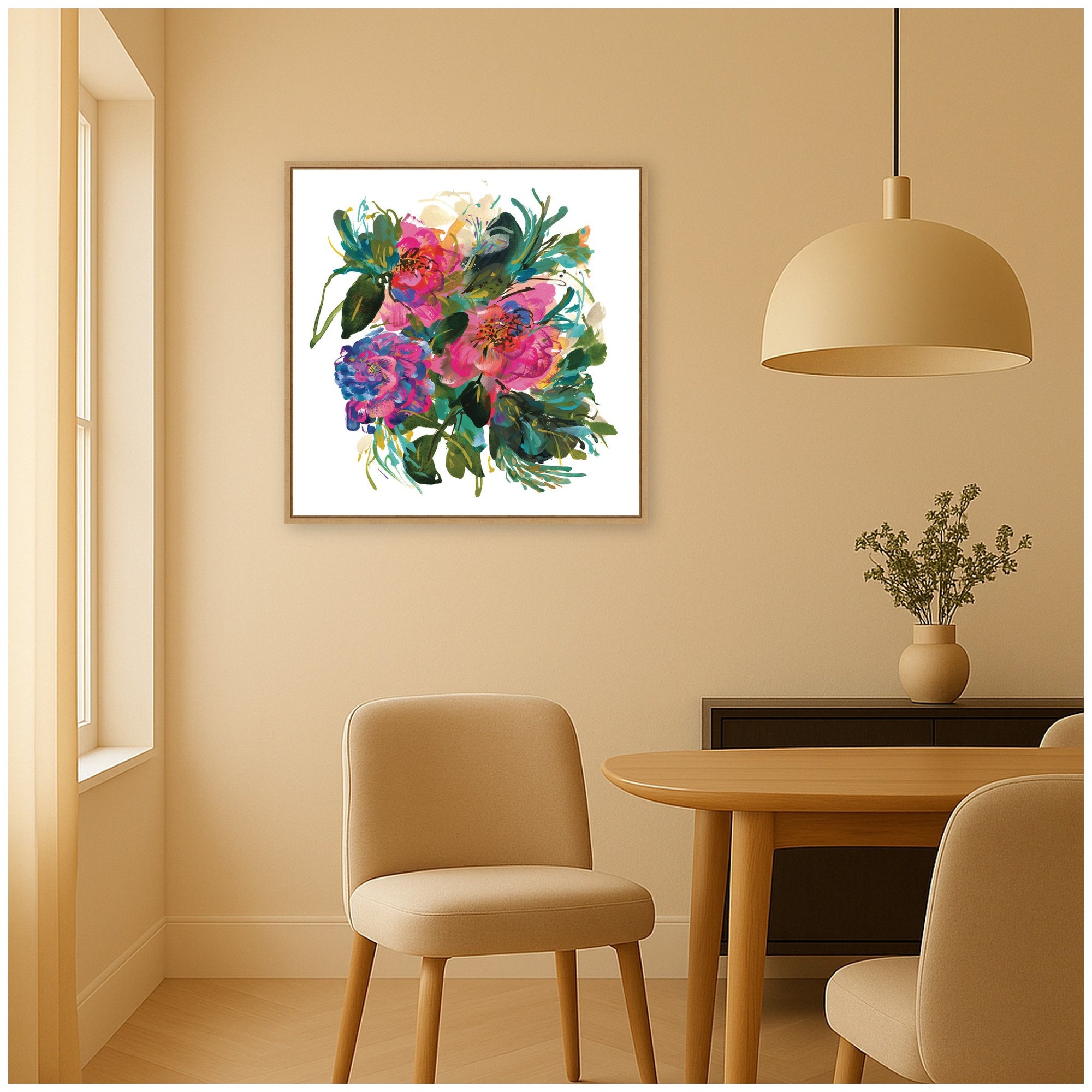 Framed Canvas 30x30 Sylvie Natural 6