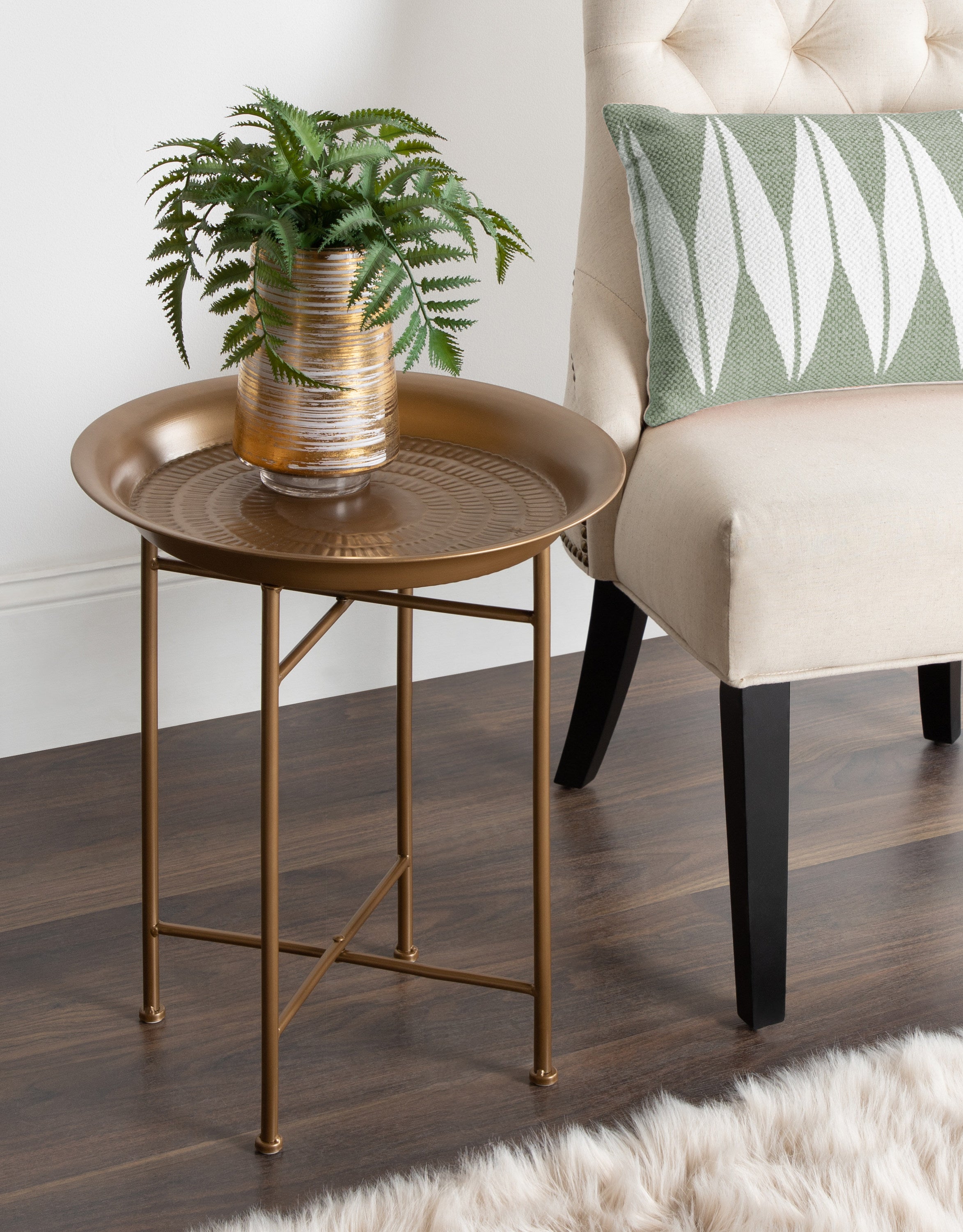 Mahdavi Round Metal Accent Table