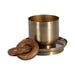 Decorative Accessory Set Walnut Brown Gold 3 Piece 3