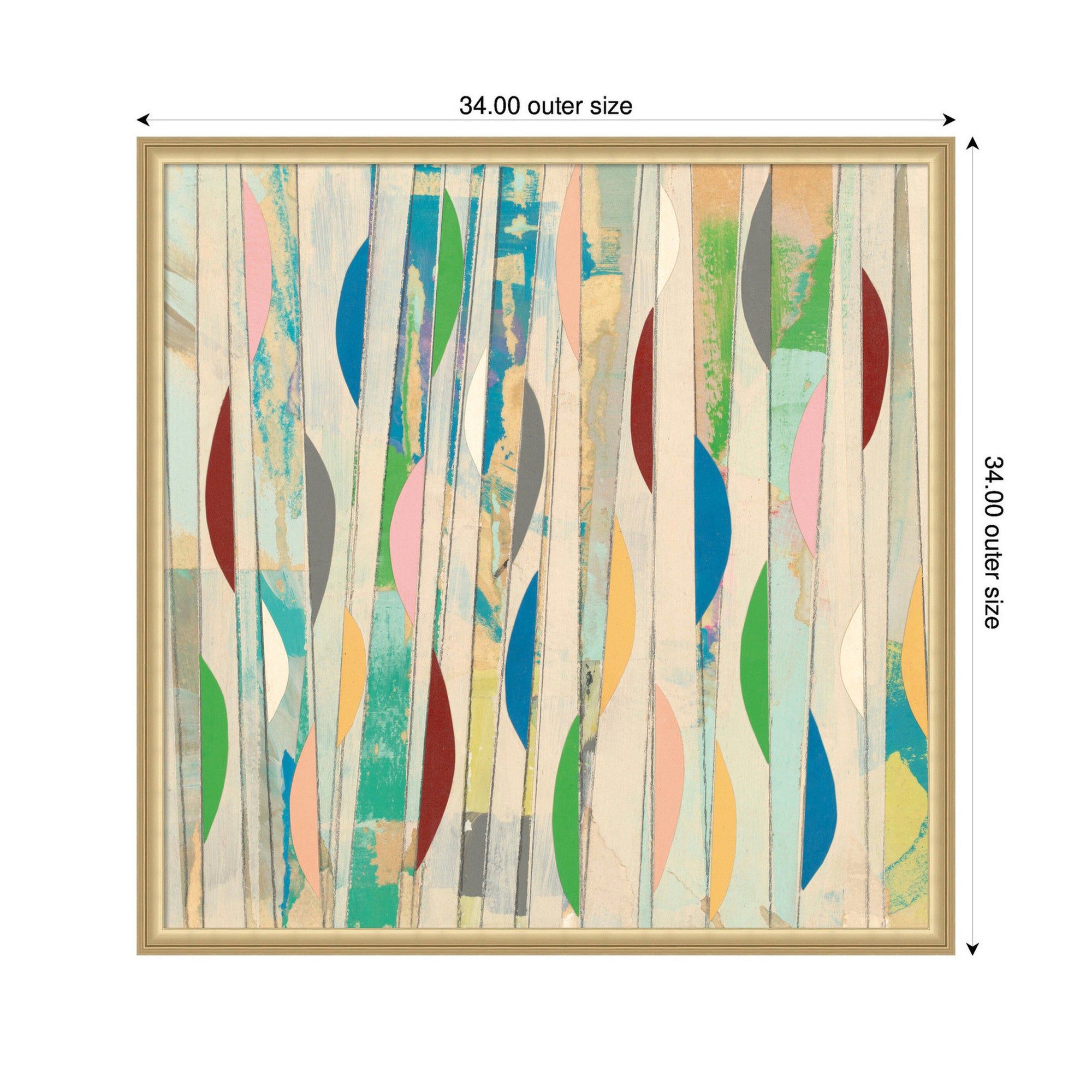 Geometric Abstract 2 FC by Felicia Dadak Framed Mounted Canvas Wall Art Print