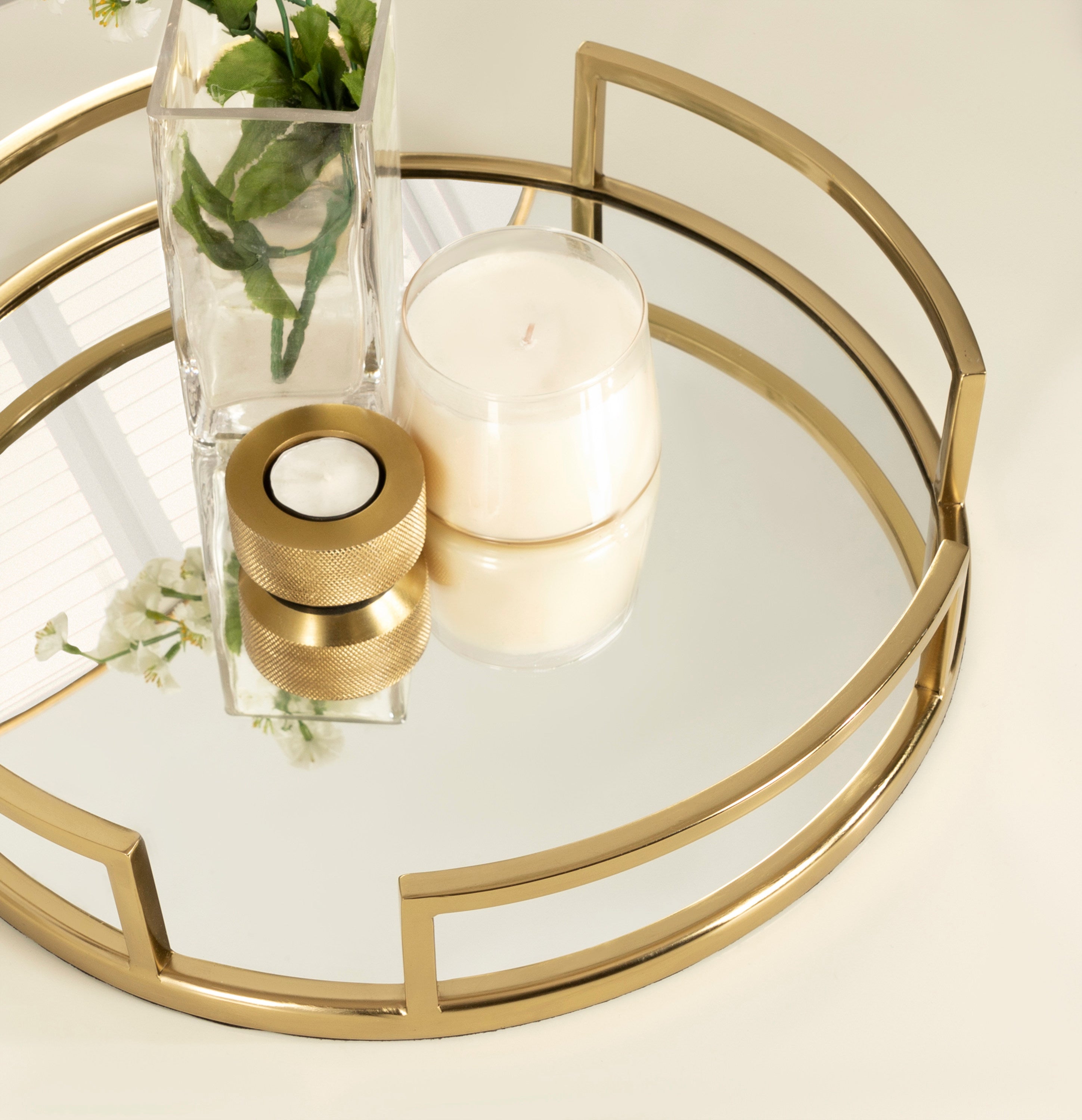 Single Tray Gold 16" diameter 7