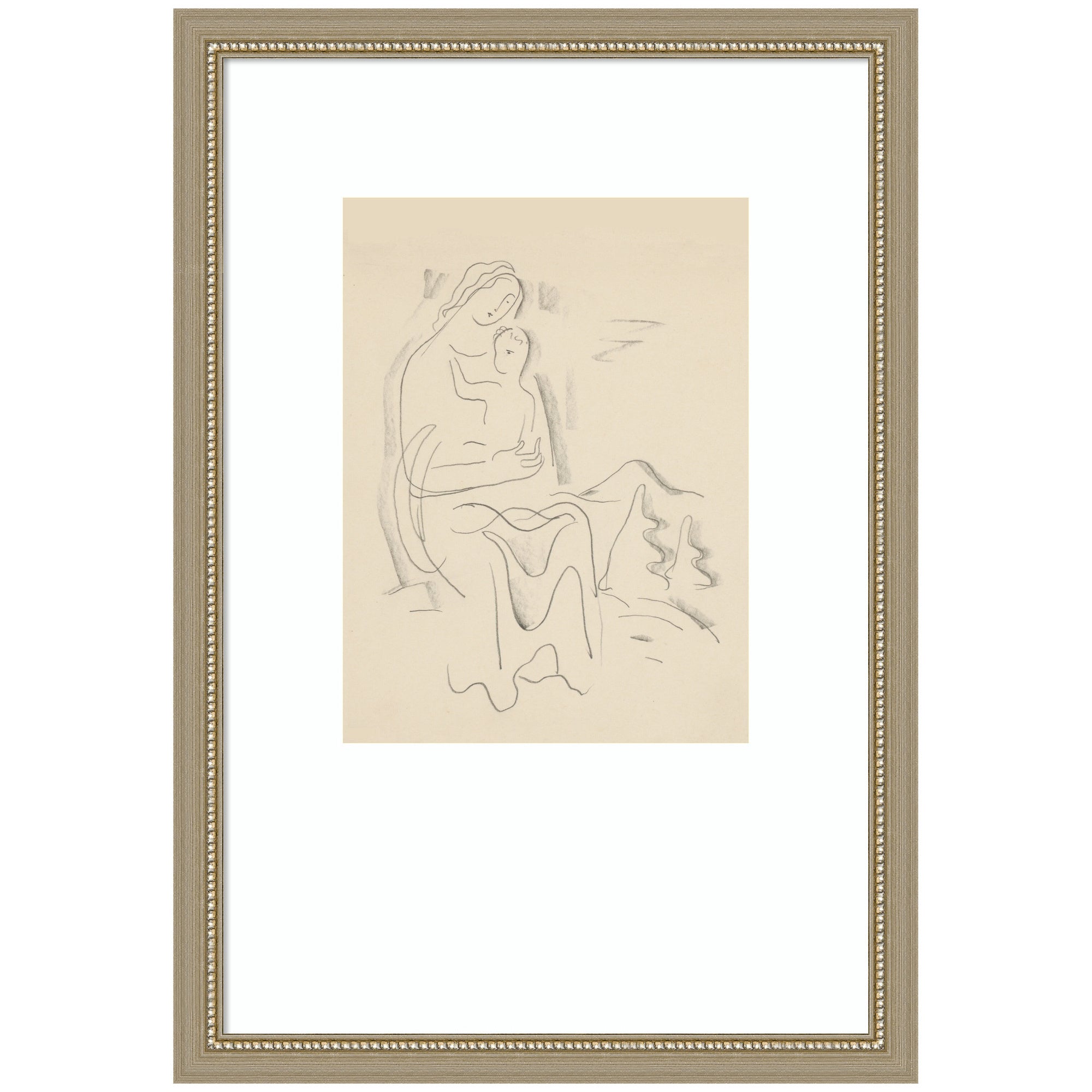 Motherhood 1937 Mikulas Galanda by Nostalgia Prints Framed Wall Art Print