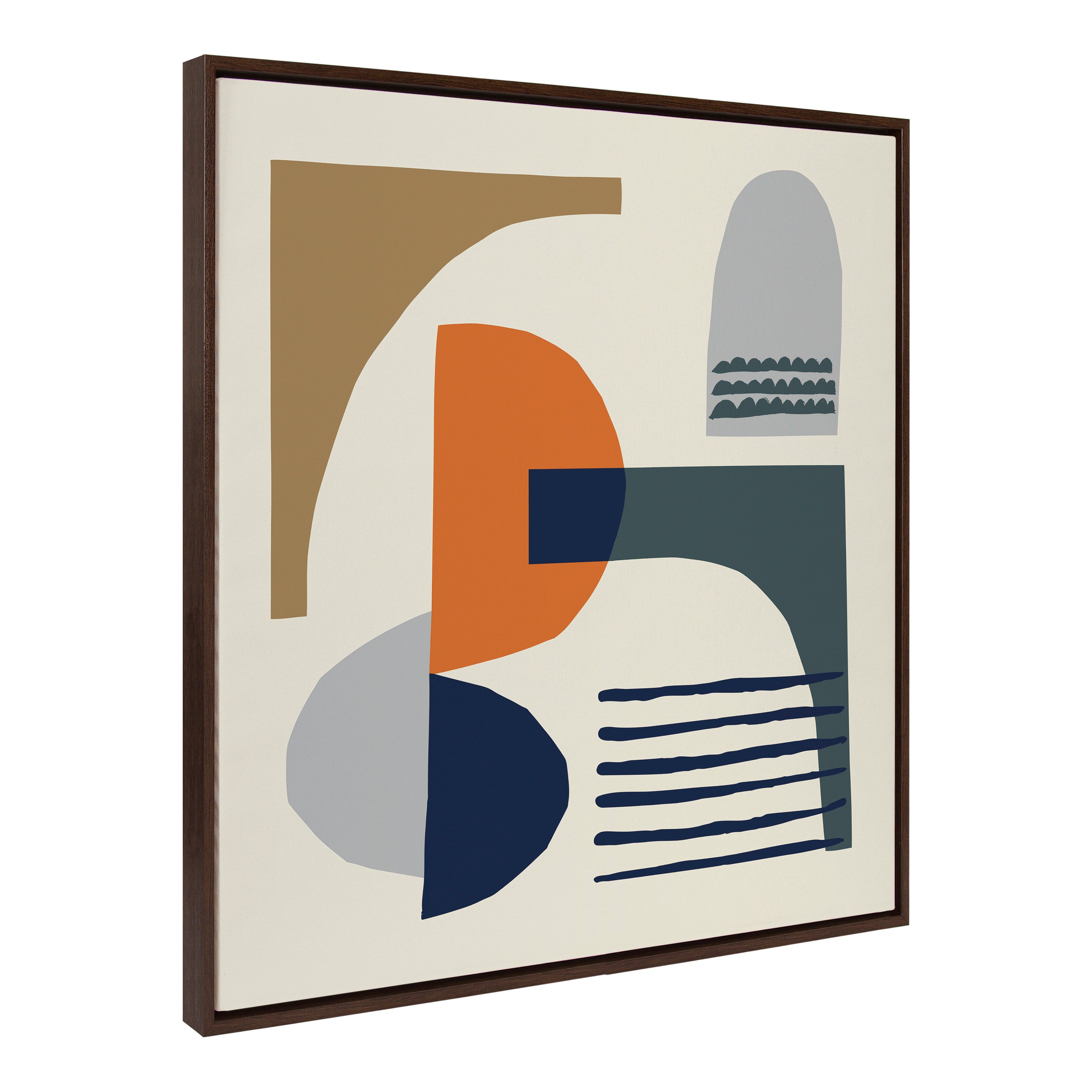Sylvie Abstract Mid Century Framed Canvas by Rachel Lee of My Dream Wall