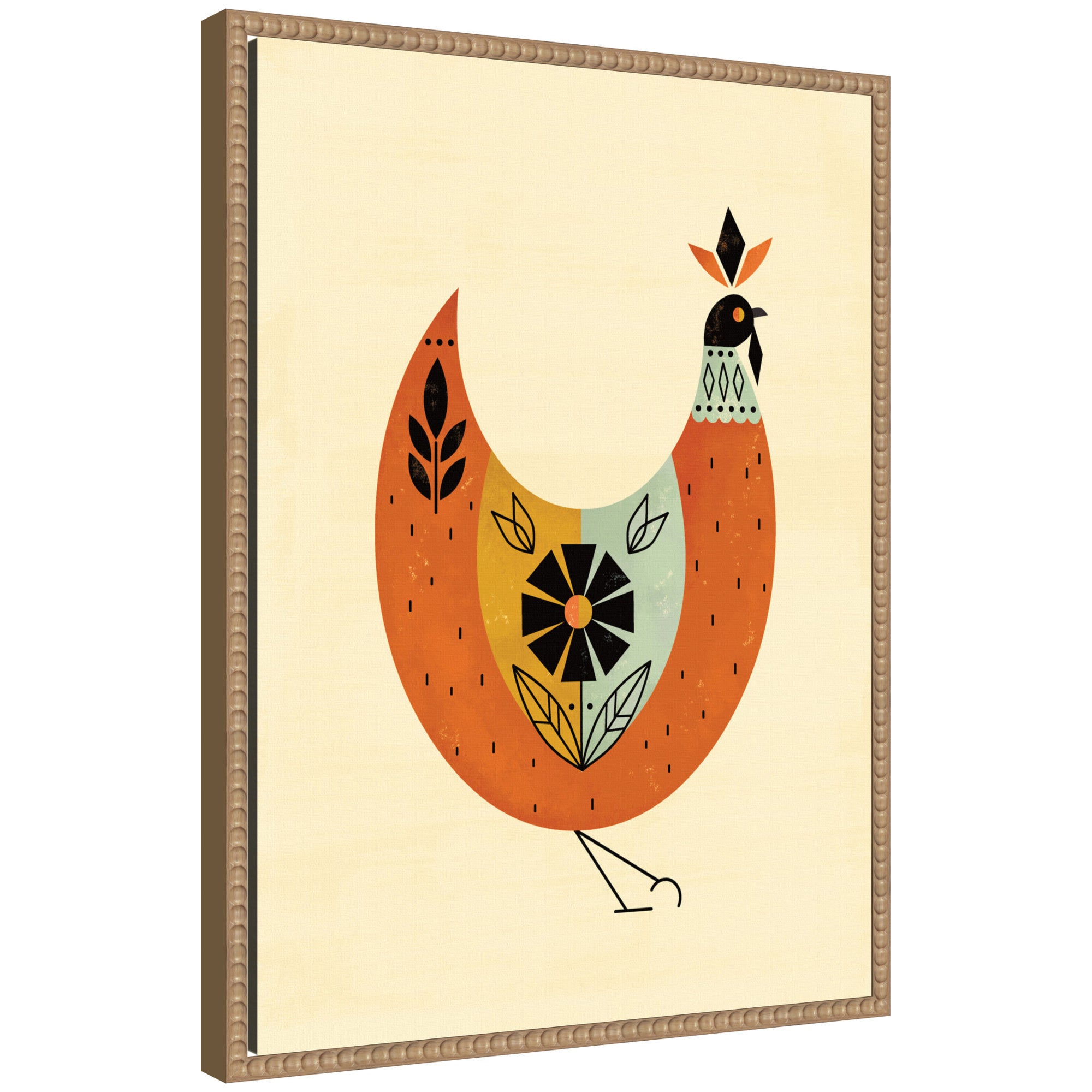 Sylvie Spring Chicken Framed Canvas by Amber Leaders