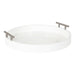 Single Tray White Silver 15.5" Diameter 1