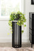 Drink Table White Black 9" Diameter 7