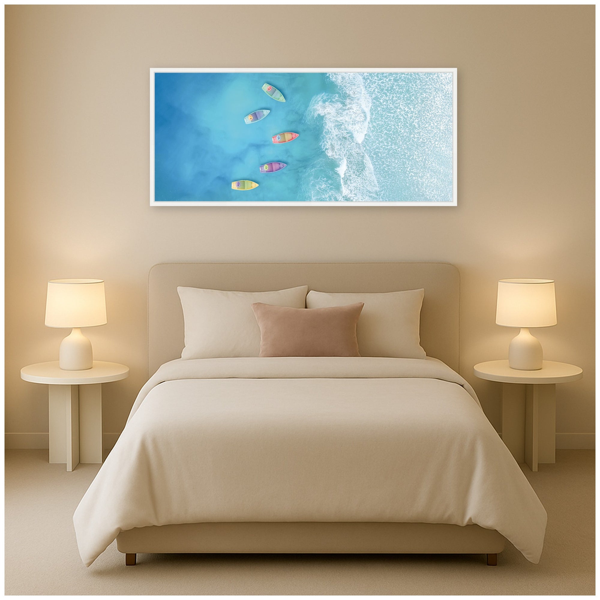 Framed Canvas 40x18 Sylvie White 7