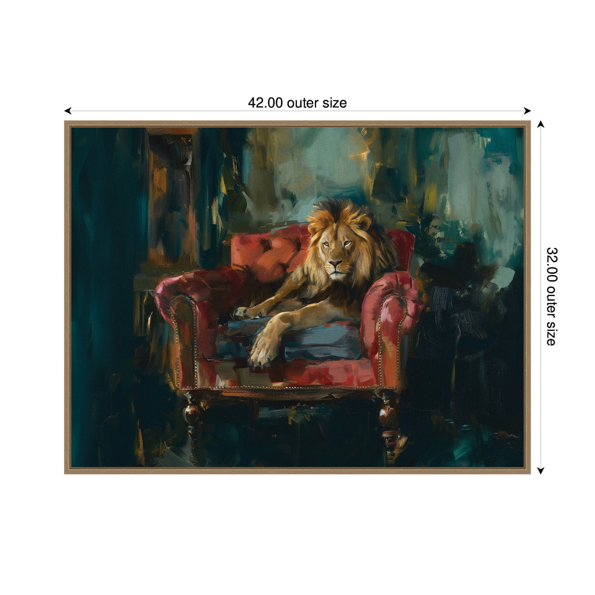 Framed Canvas Sylvie Dark Gold 42x32 2