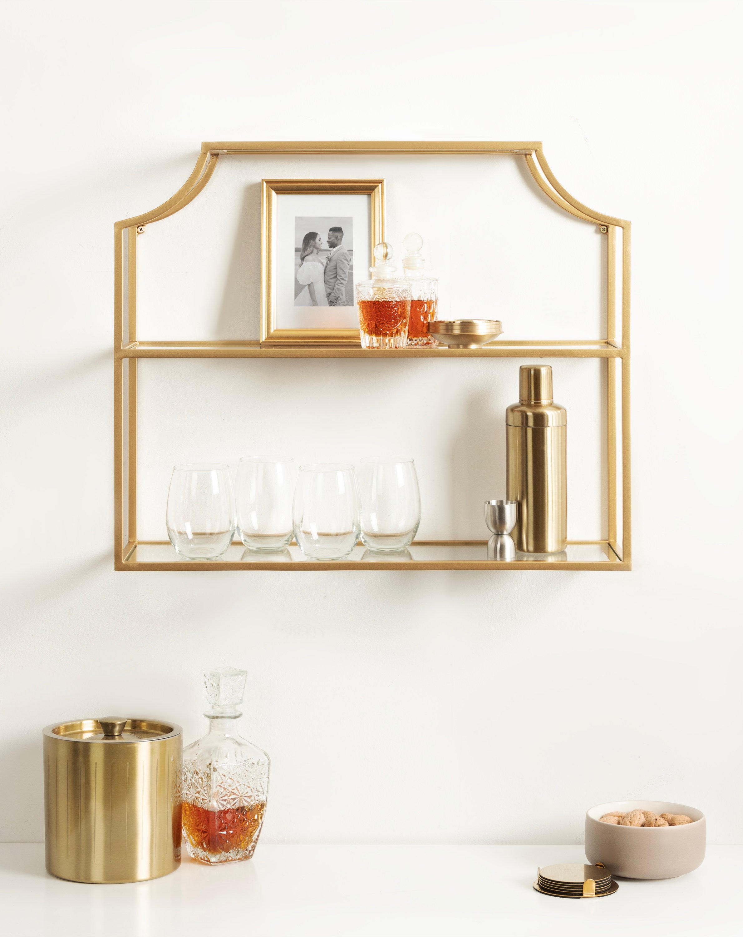 Accent Shelf Gold 24x20 8