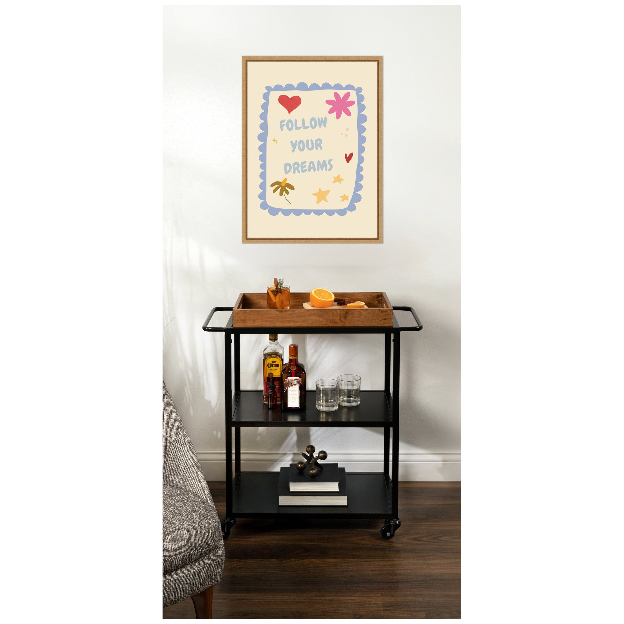 Follow Your Dreams by Laura Moss Framed Canvas Wall Art Print
